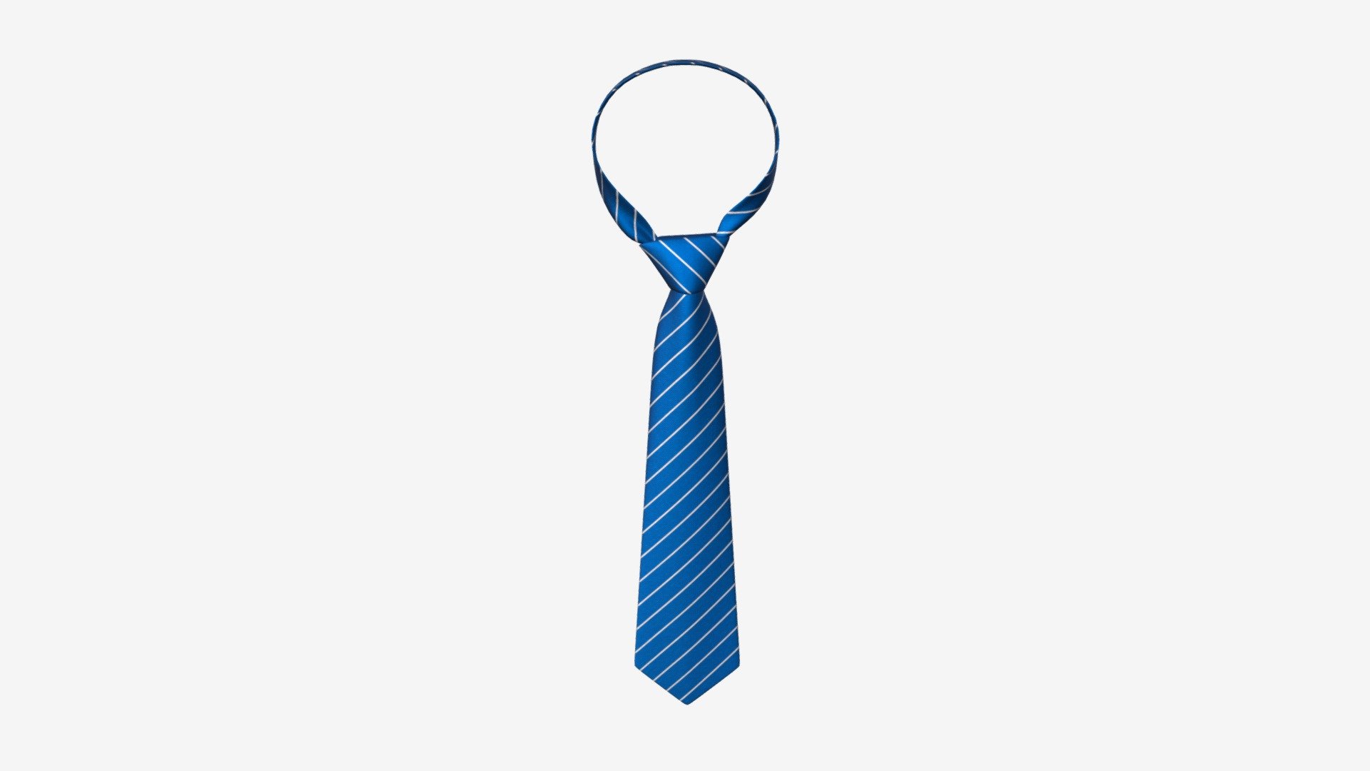 Classic necktie 02 blue 3d model