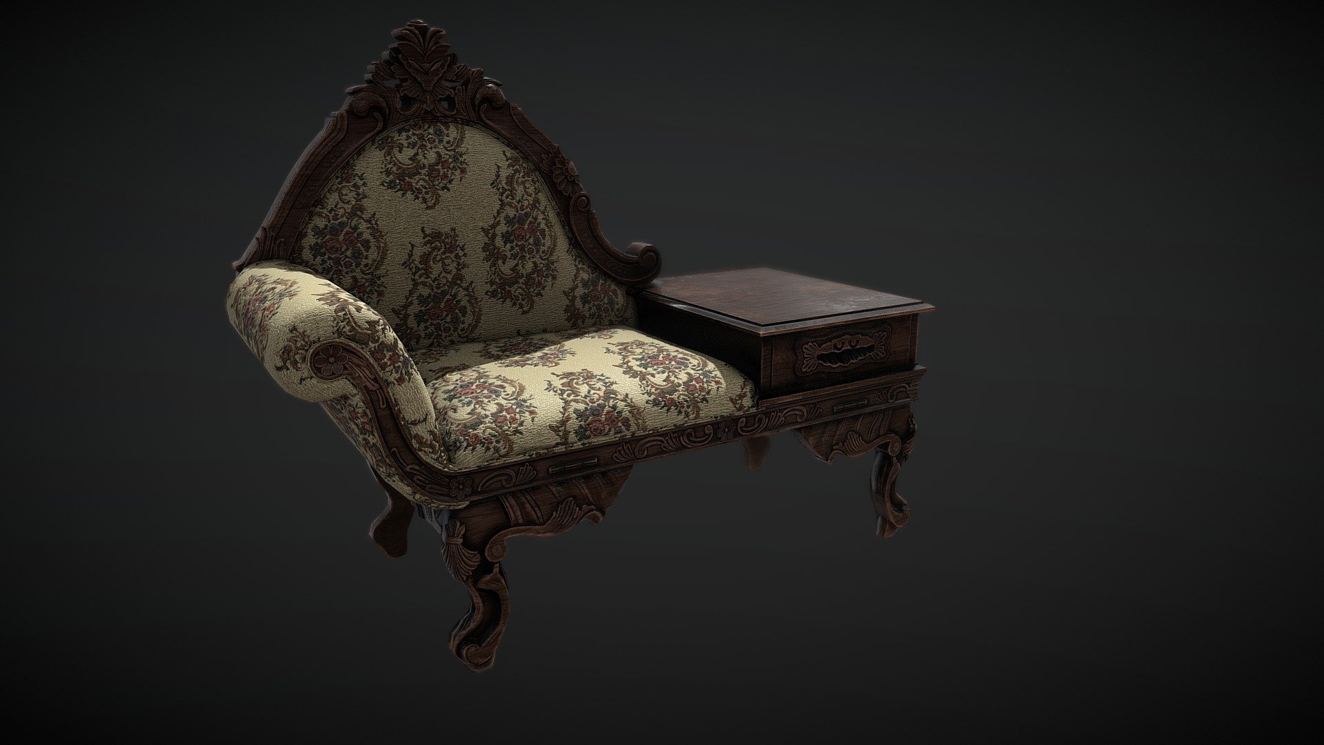 Victorian Bench 3d model