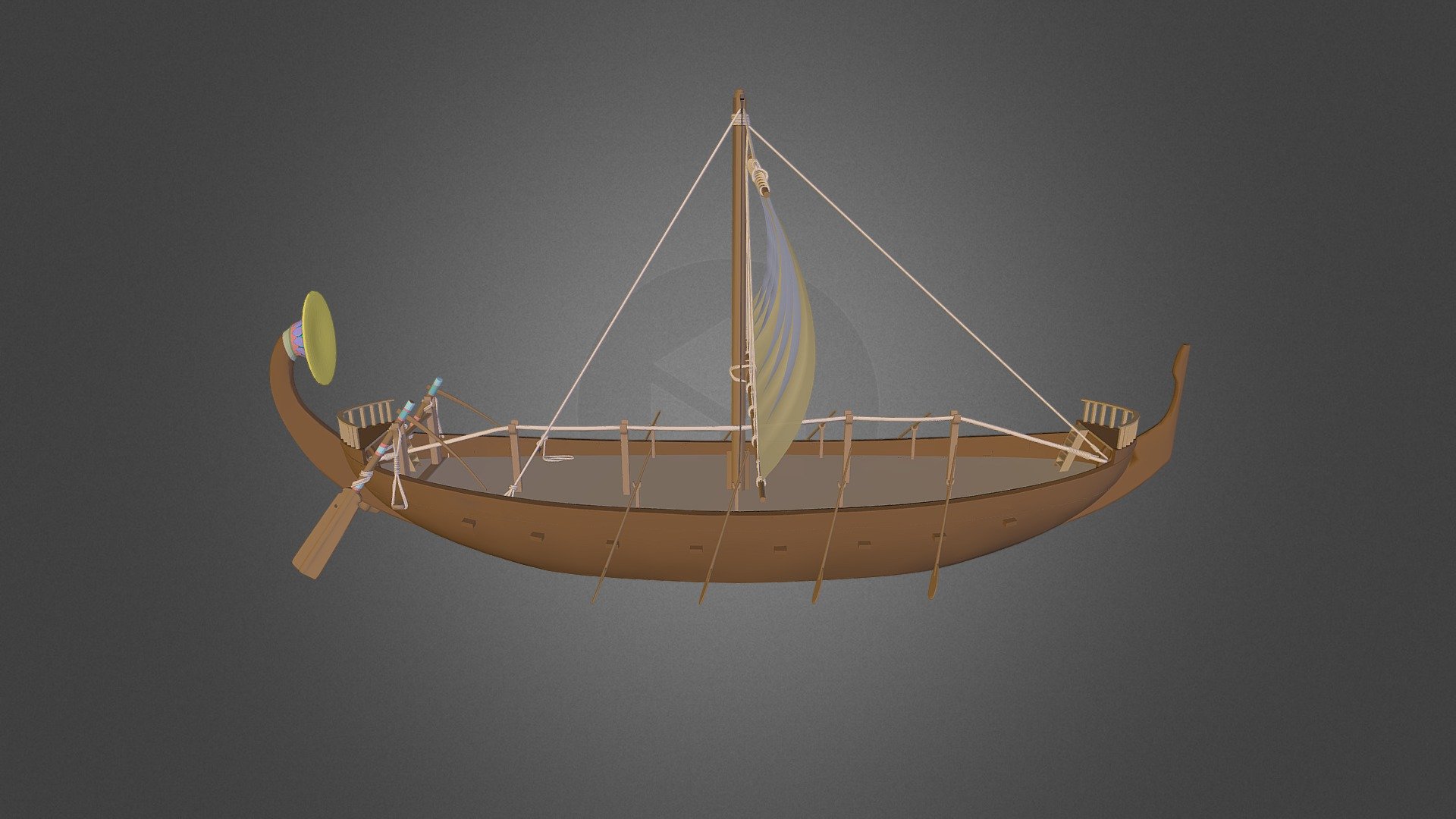 egyptian ship 3d model