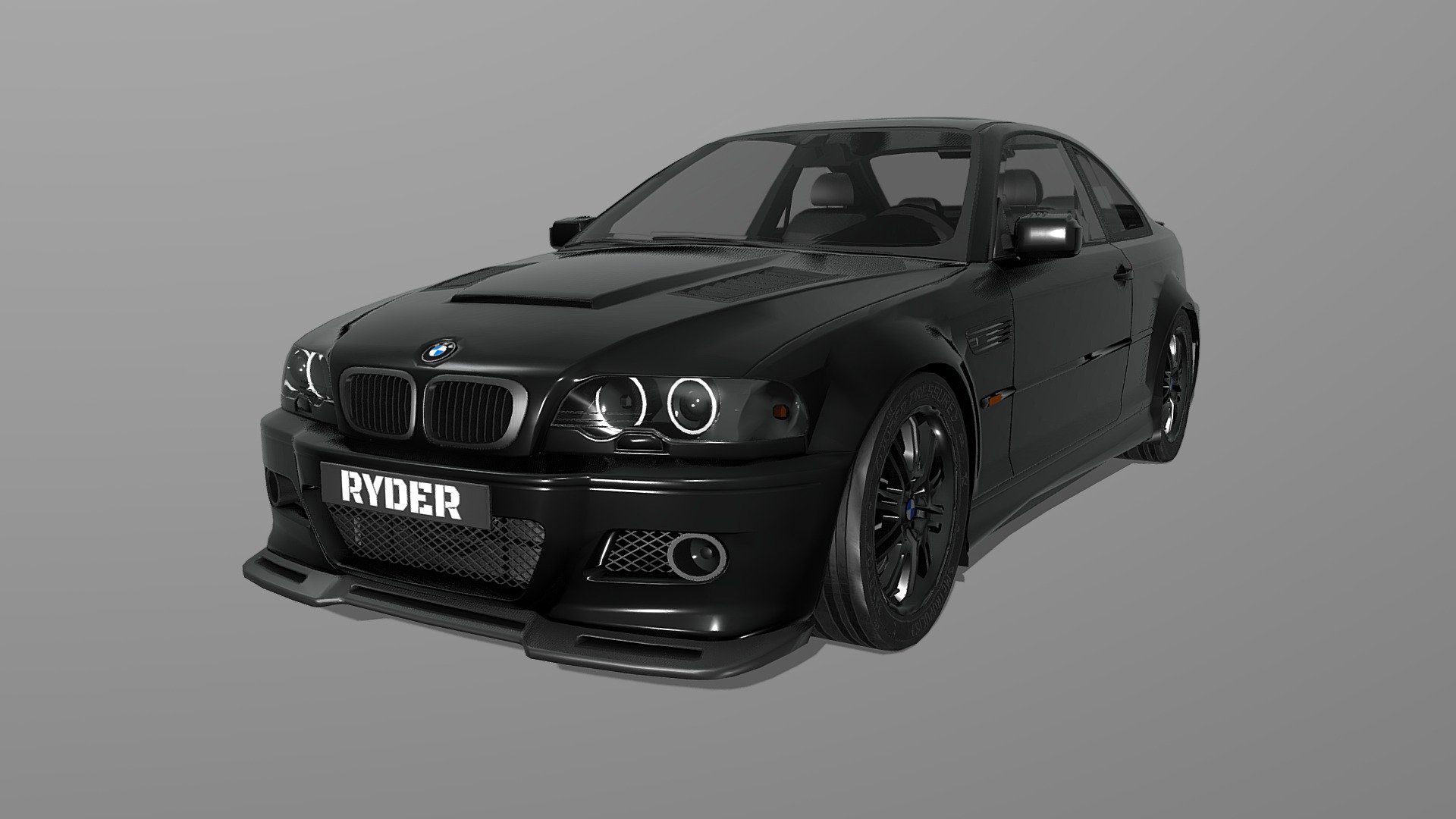 BMW E46 M3 NightRyder Sports Car 3d model