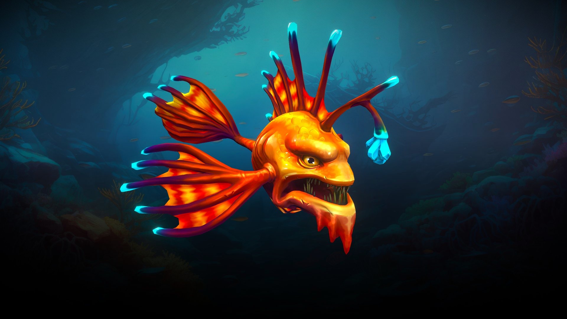 Stylized Anglerfish 3d model