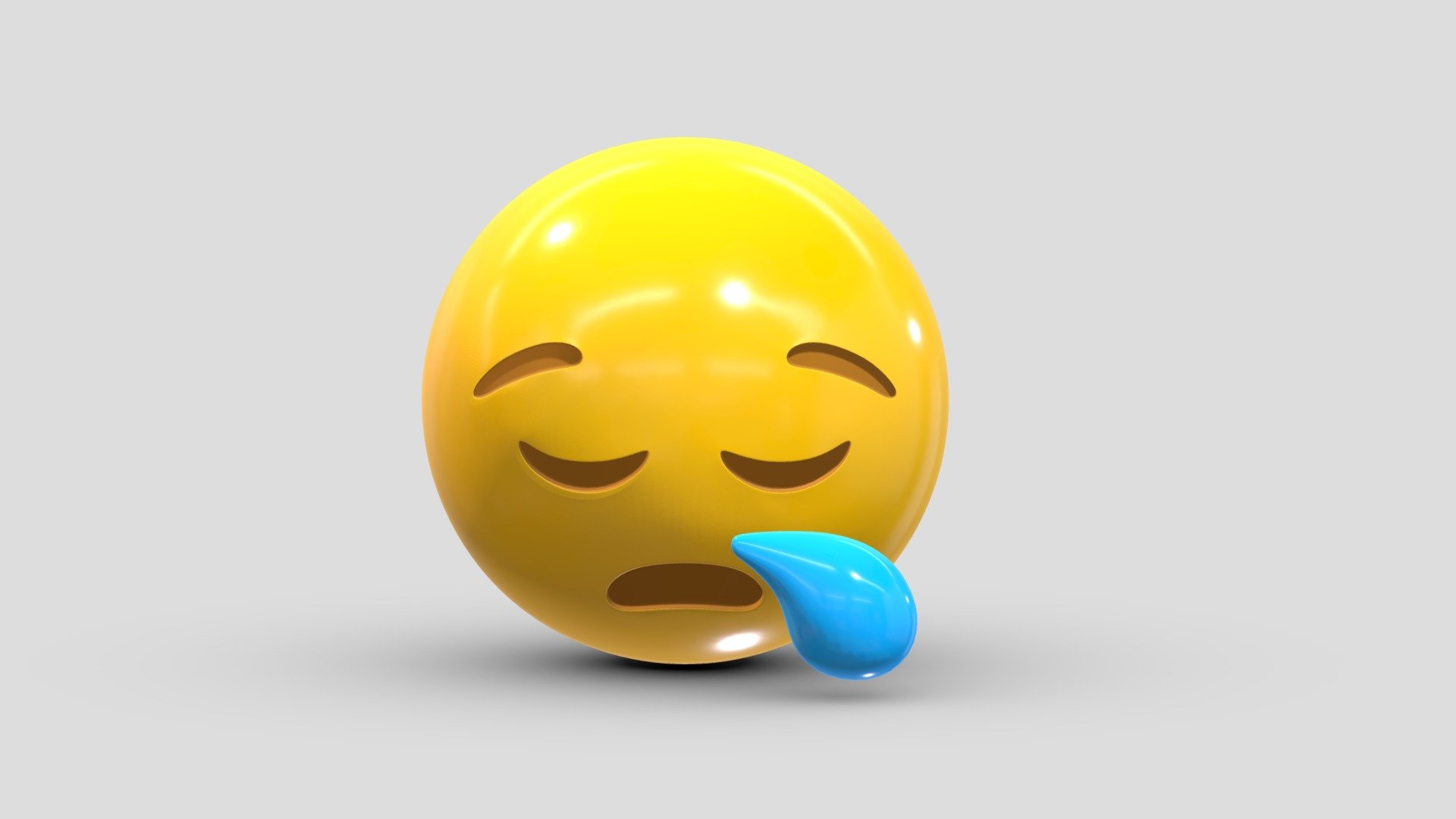 Apple Sleepy Face 3d model