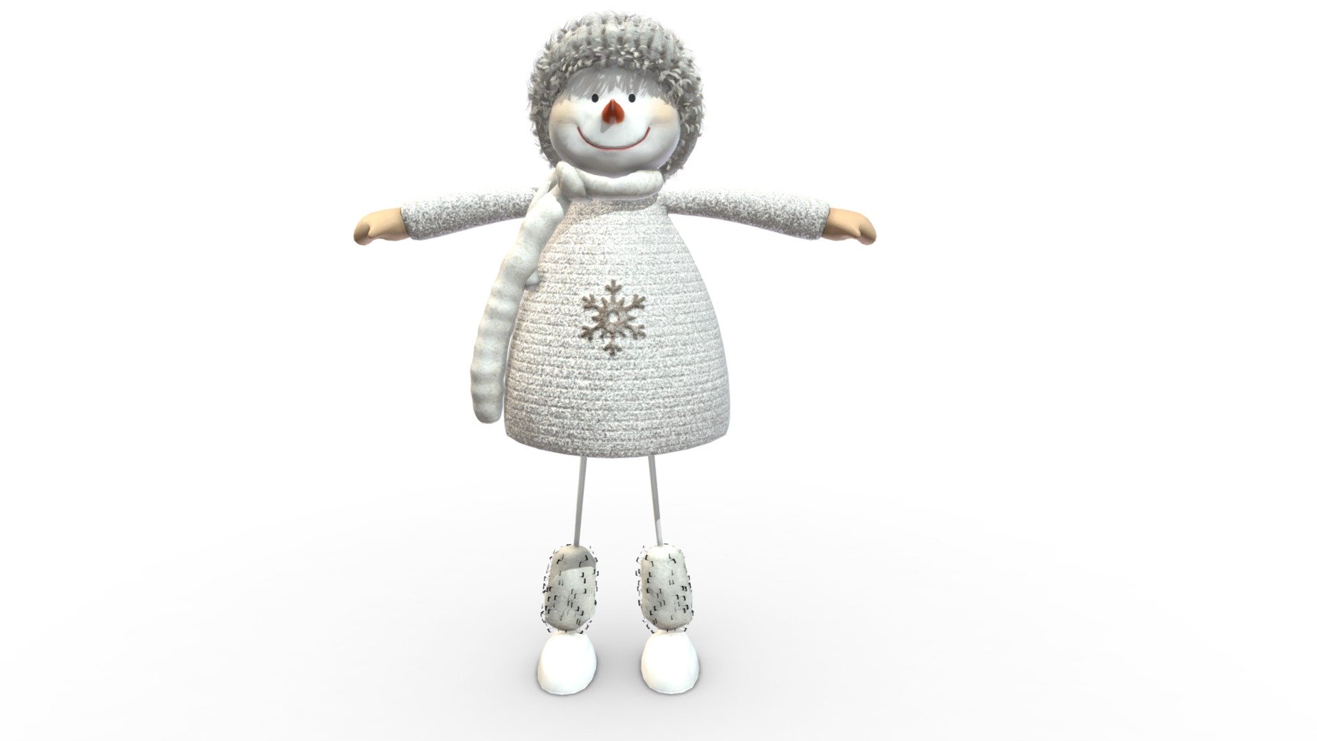 Little Snow Girl Character 3d model