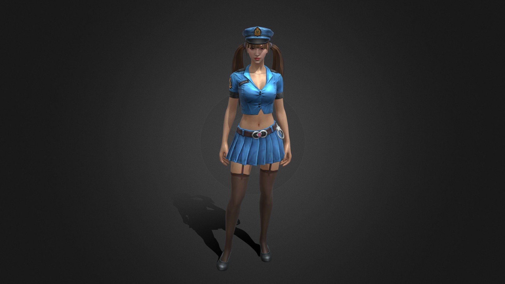 Police Girl Model 3d model