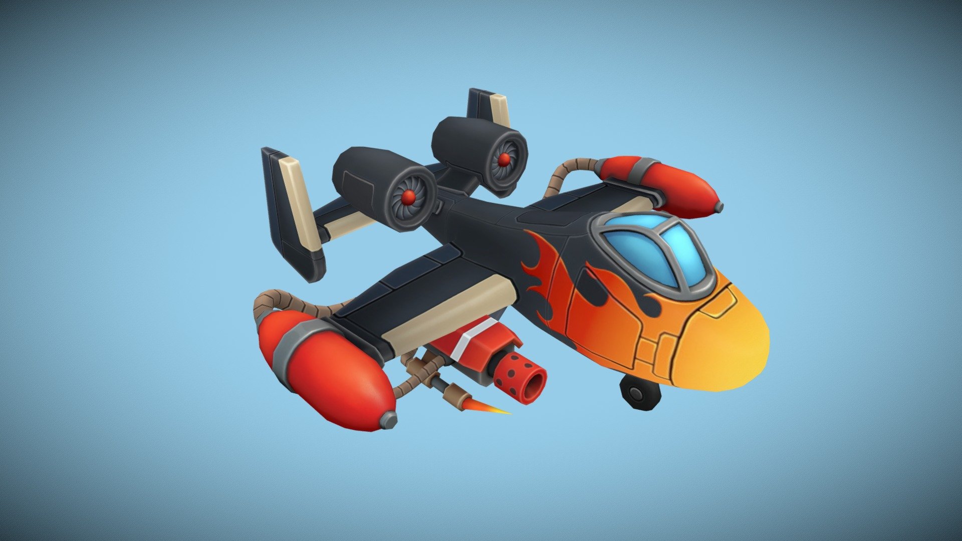 Flamethrower_plane_test 3d model