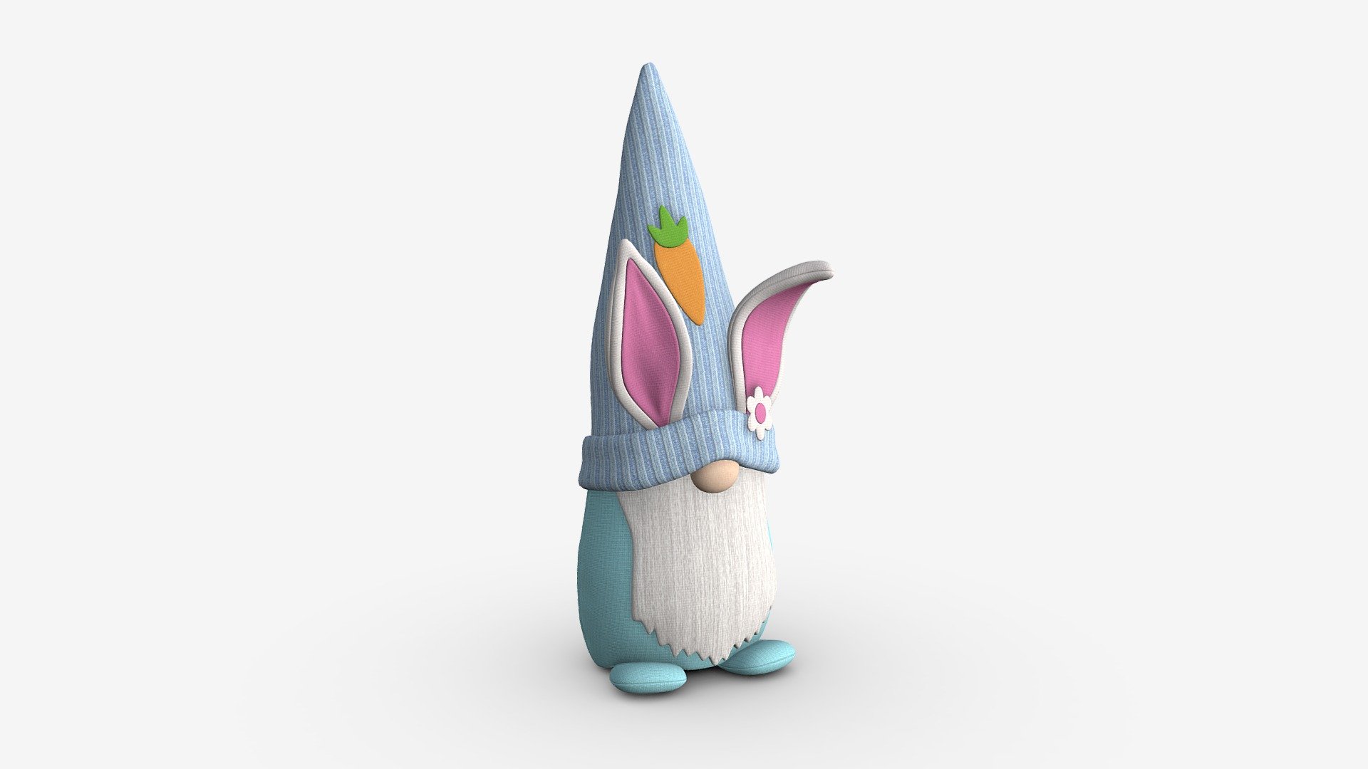 Easter Plush Doll Gnome 3d model