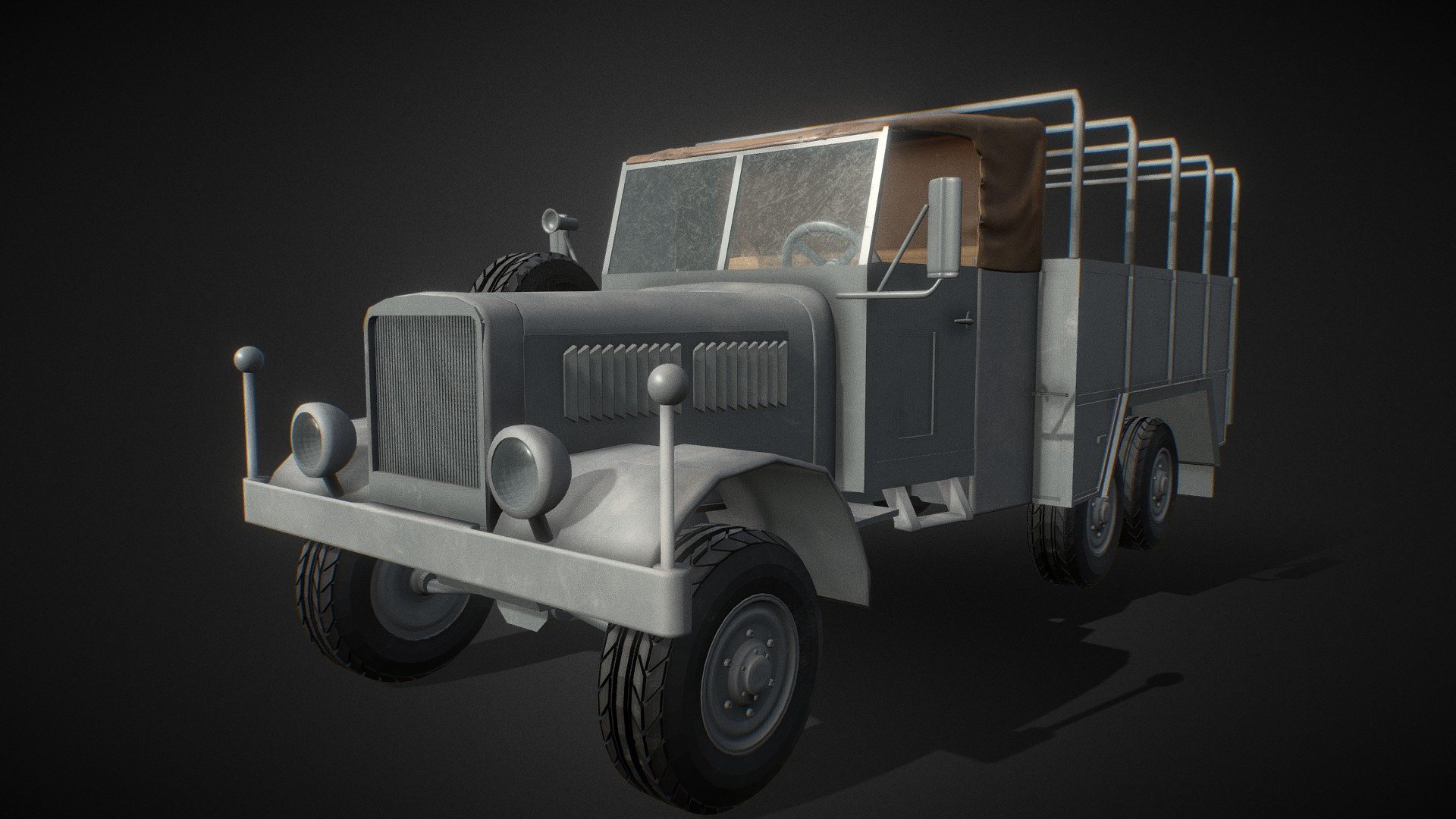 German ww2 truck 3d model