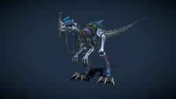 Stylized Fantasy Skeletal Dinosaur (Mount)