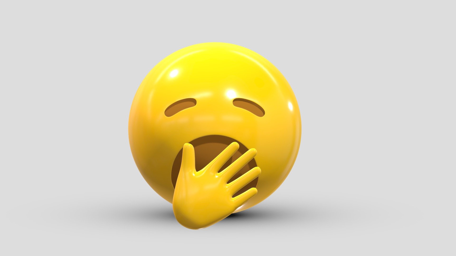 Apple Yawning Face 3d model