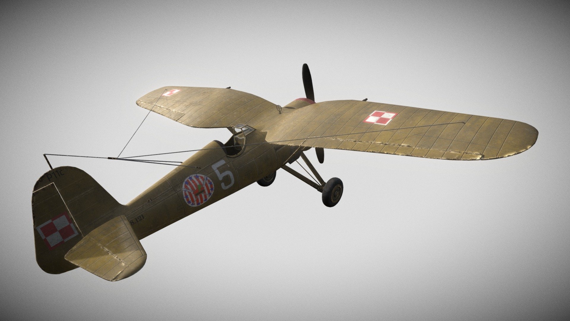 PZL P.11 3d model