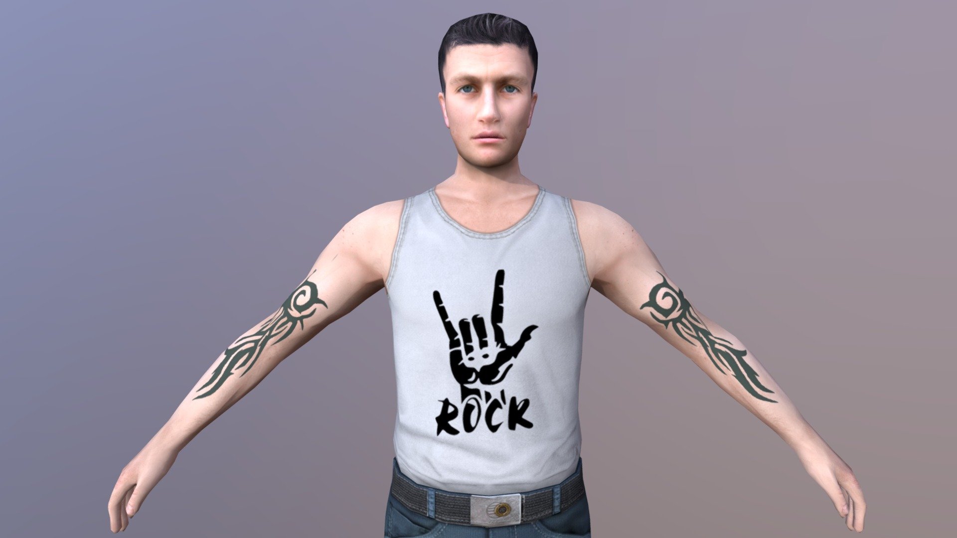 MAN 04 -WITH 250 ANIMATIONS 3d model