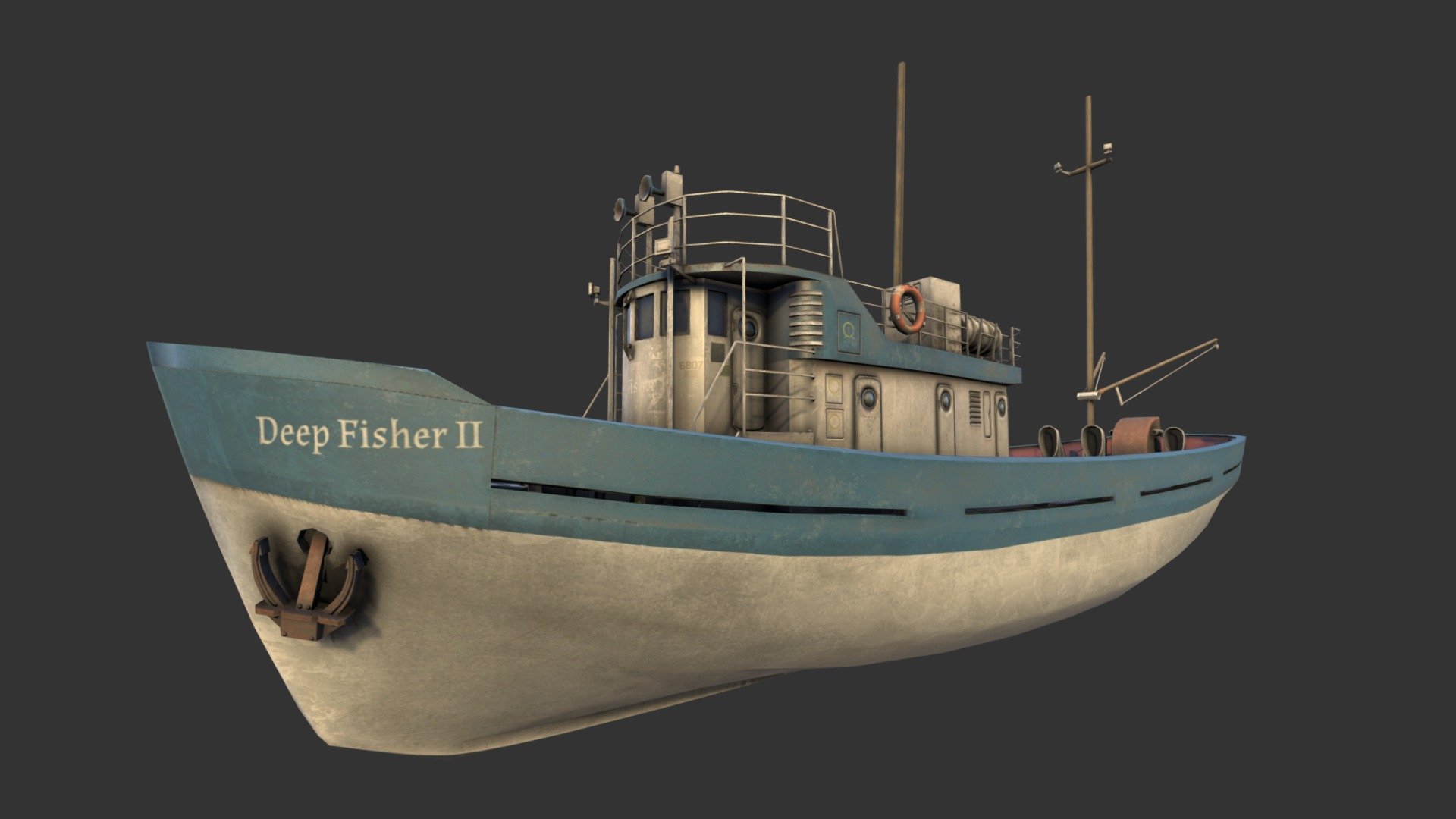 Fishing Boat (200th Model) 3d model