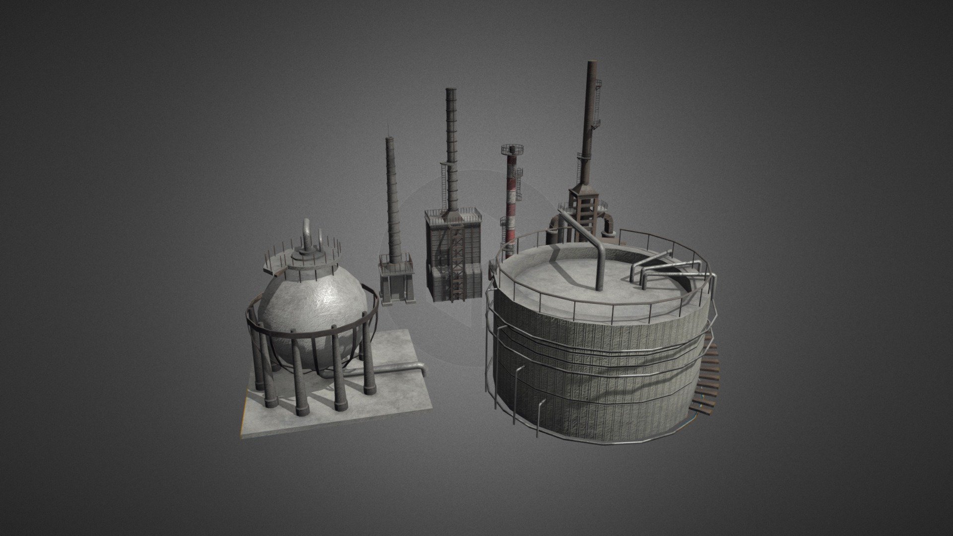 Oil Refinery 13 3d model