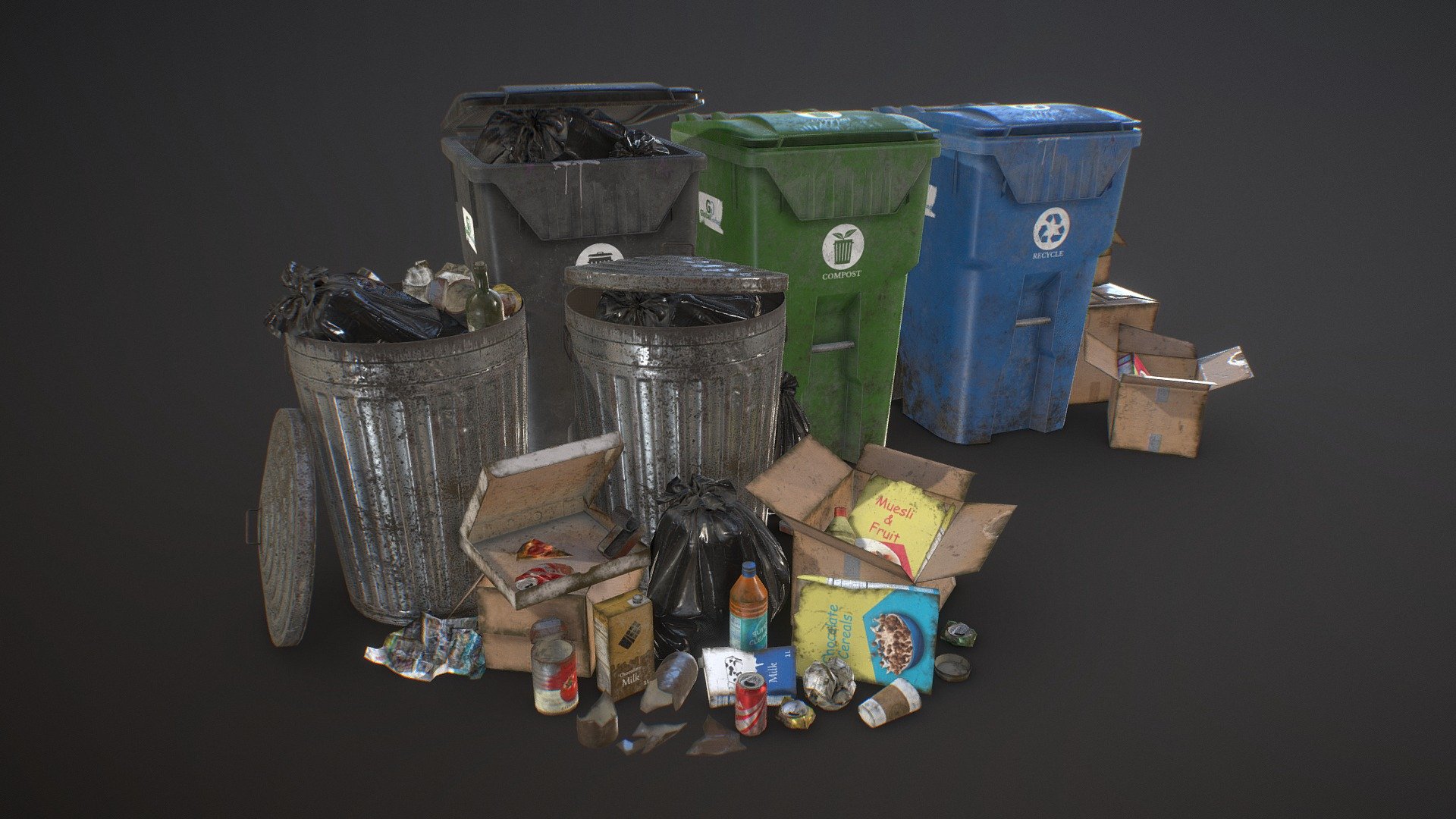 Urban Trash Pack Vol 2 3d model