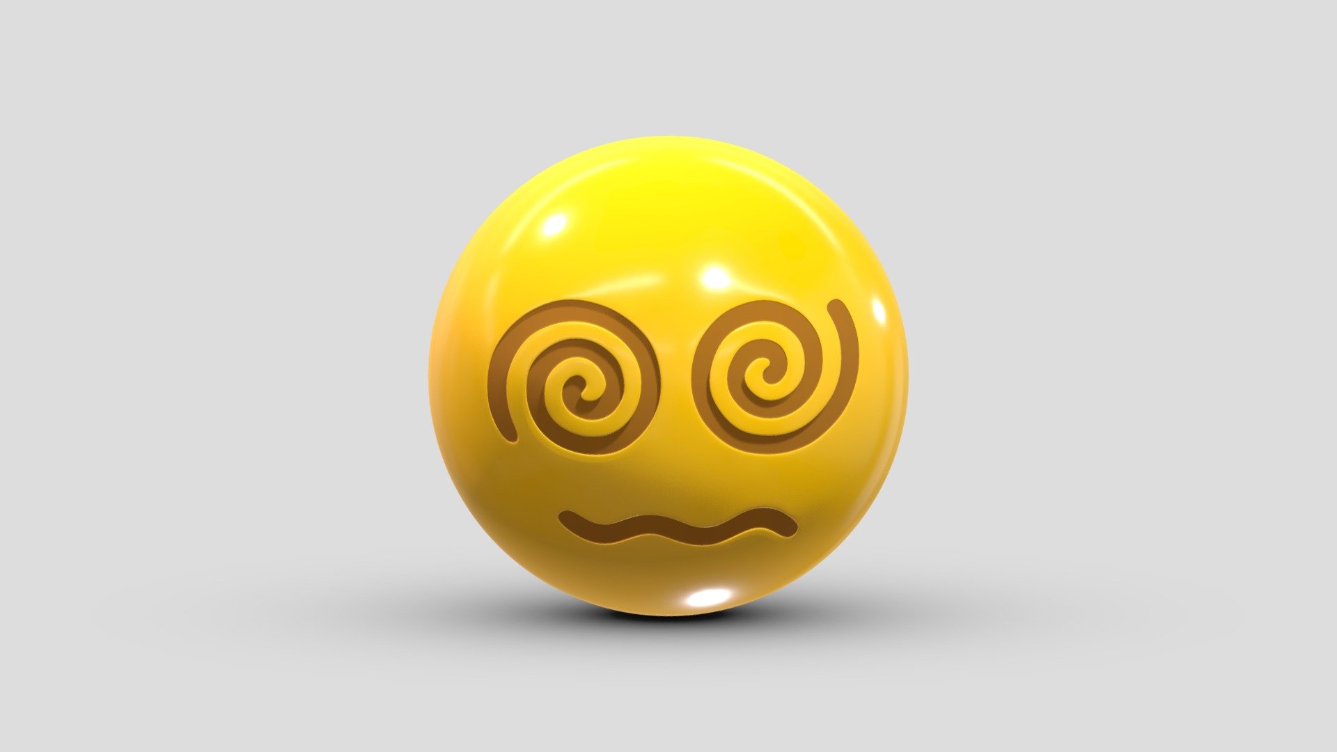 Apple Face With Spiral Eyes 3d model