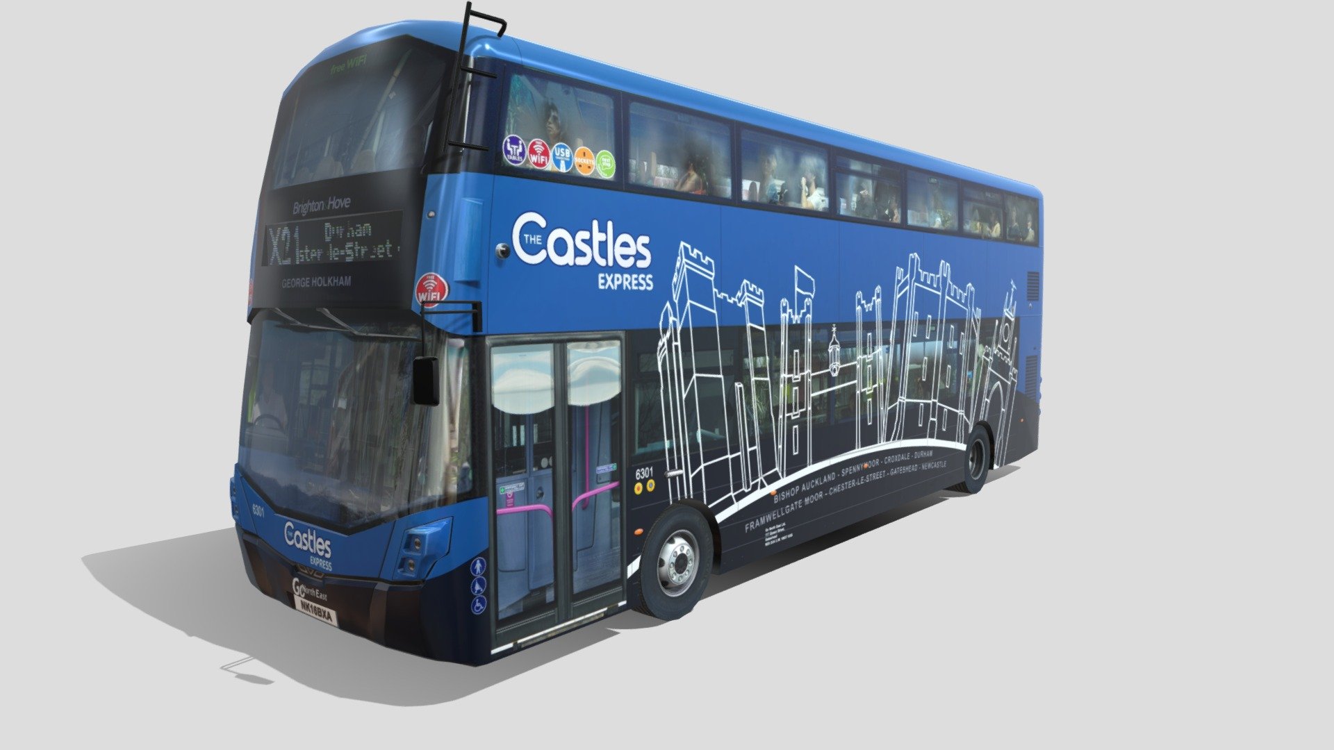 Wrightbus Streetdeck Express Castles 3d model