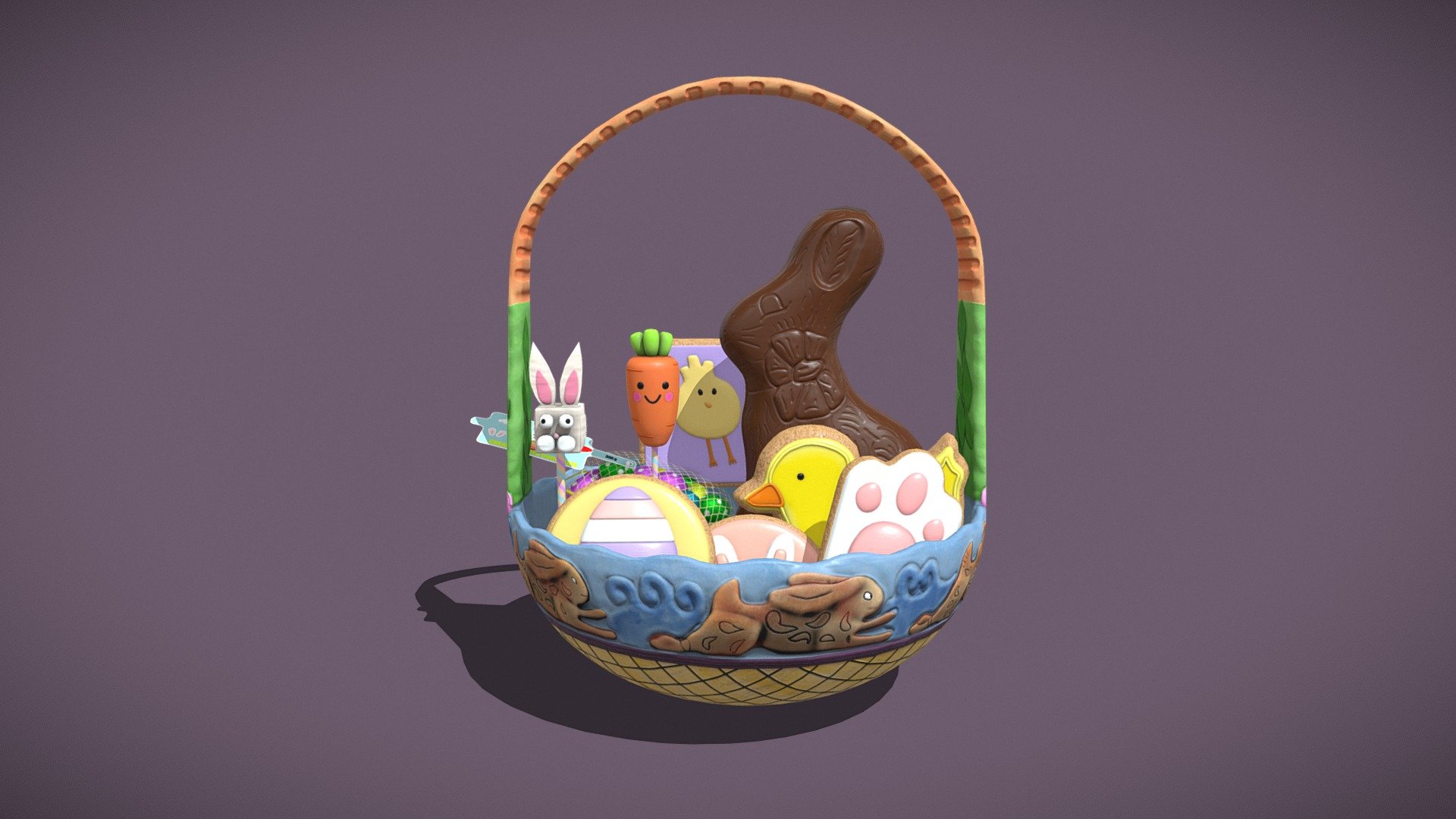 Easter Basket Mix One 3d model