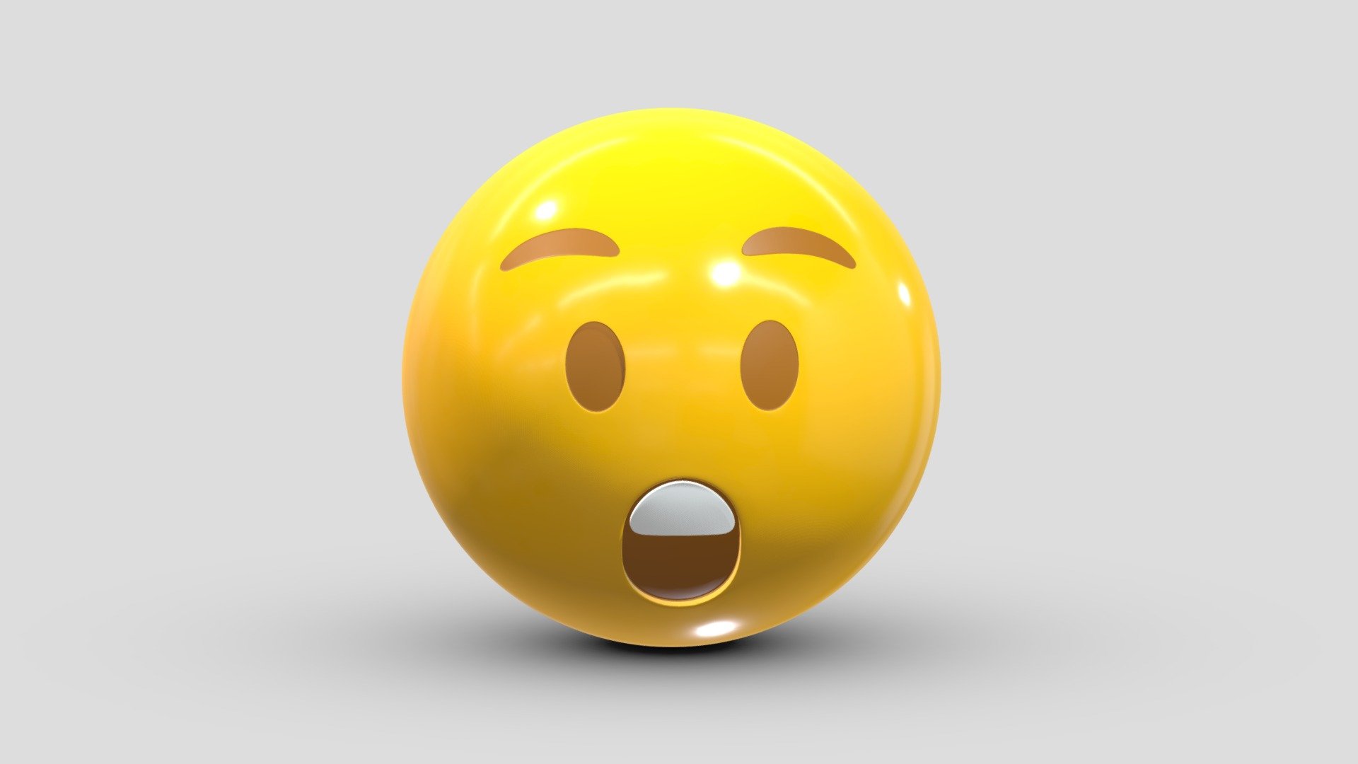 Apple Astonished Face 3d model