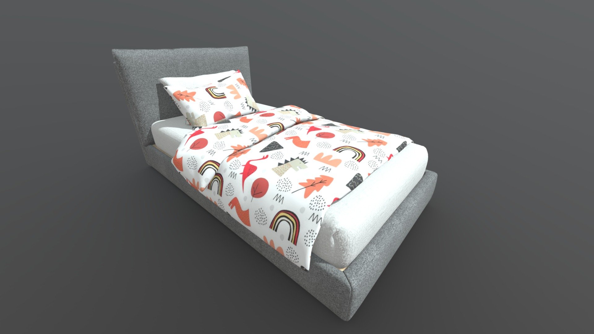 Bed Individual 3d model