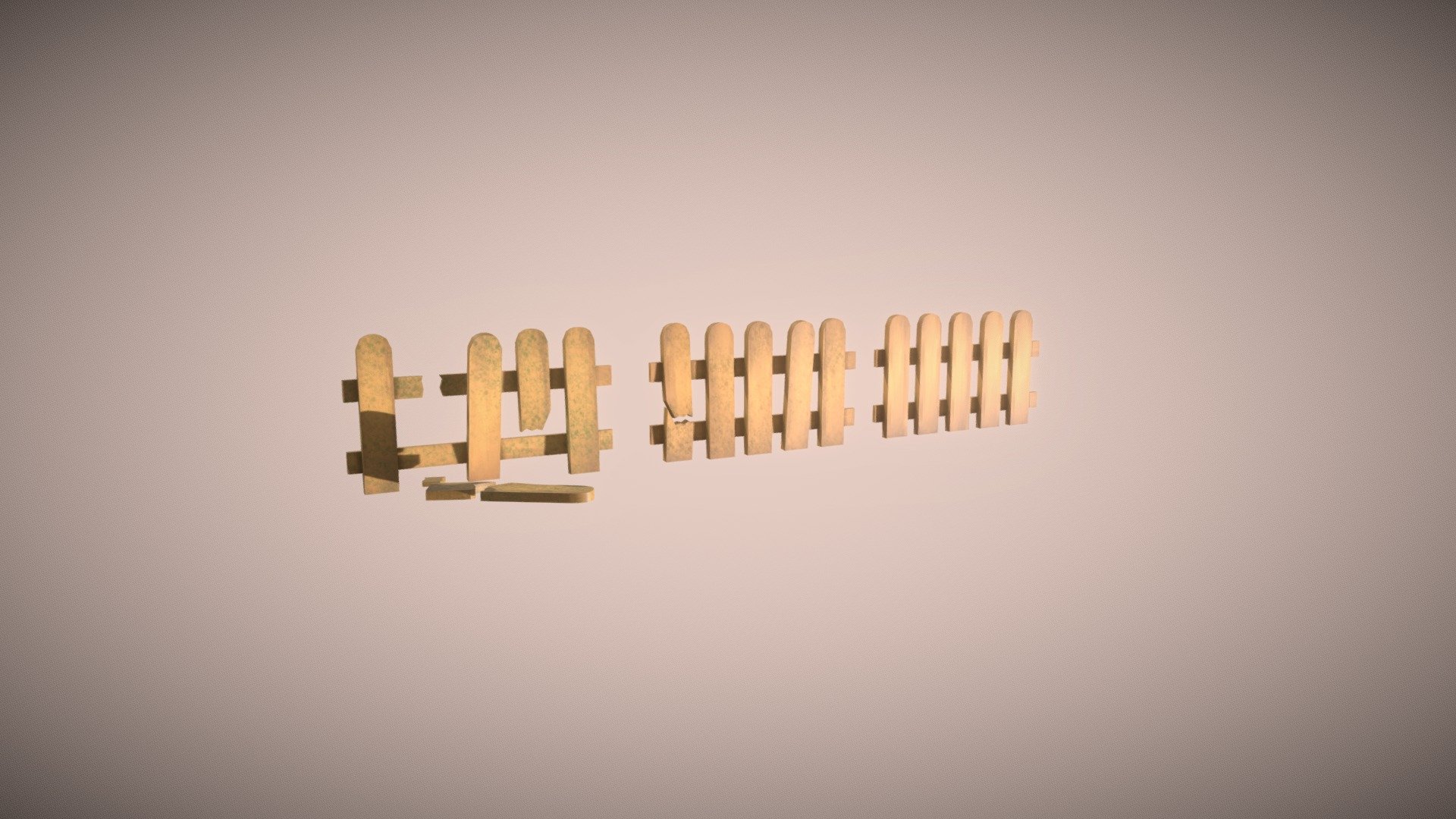 3 Fences 3d model