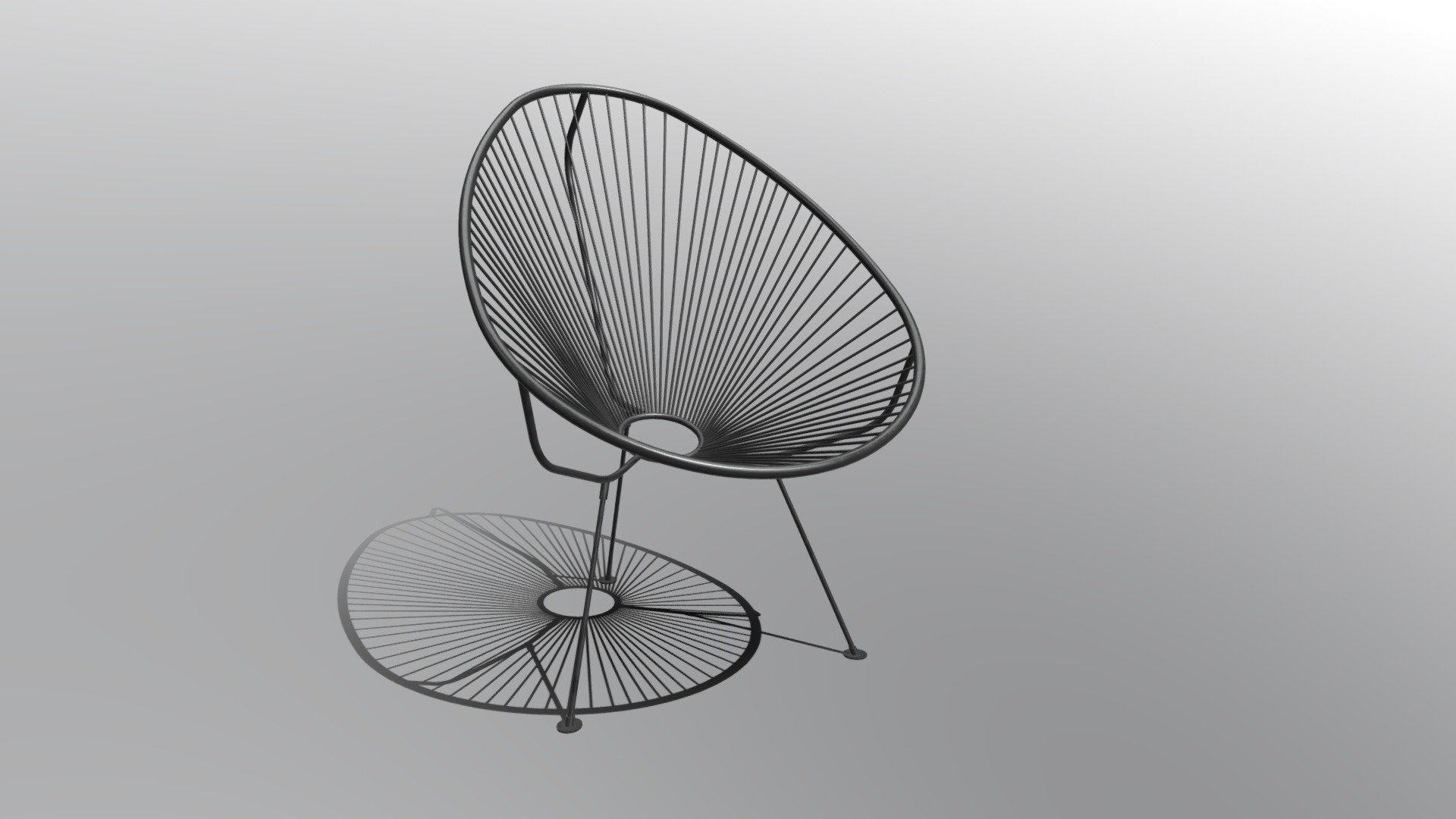 Acapulco Wire Chair Mexico 3d model