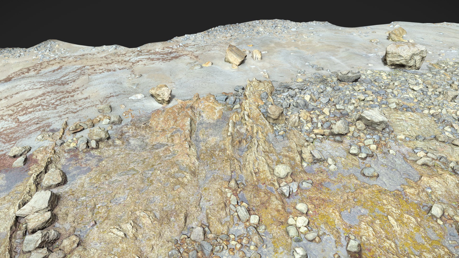 Large Rock Stone Beach  Scan 3d model