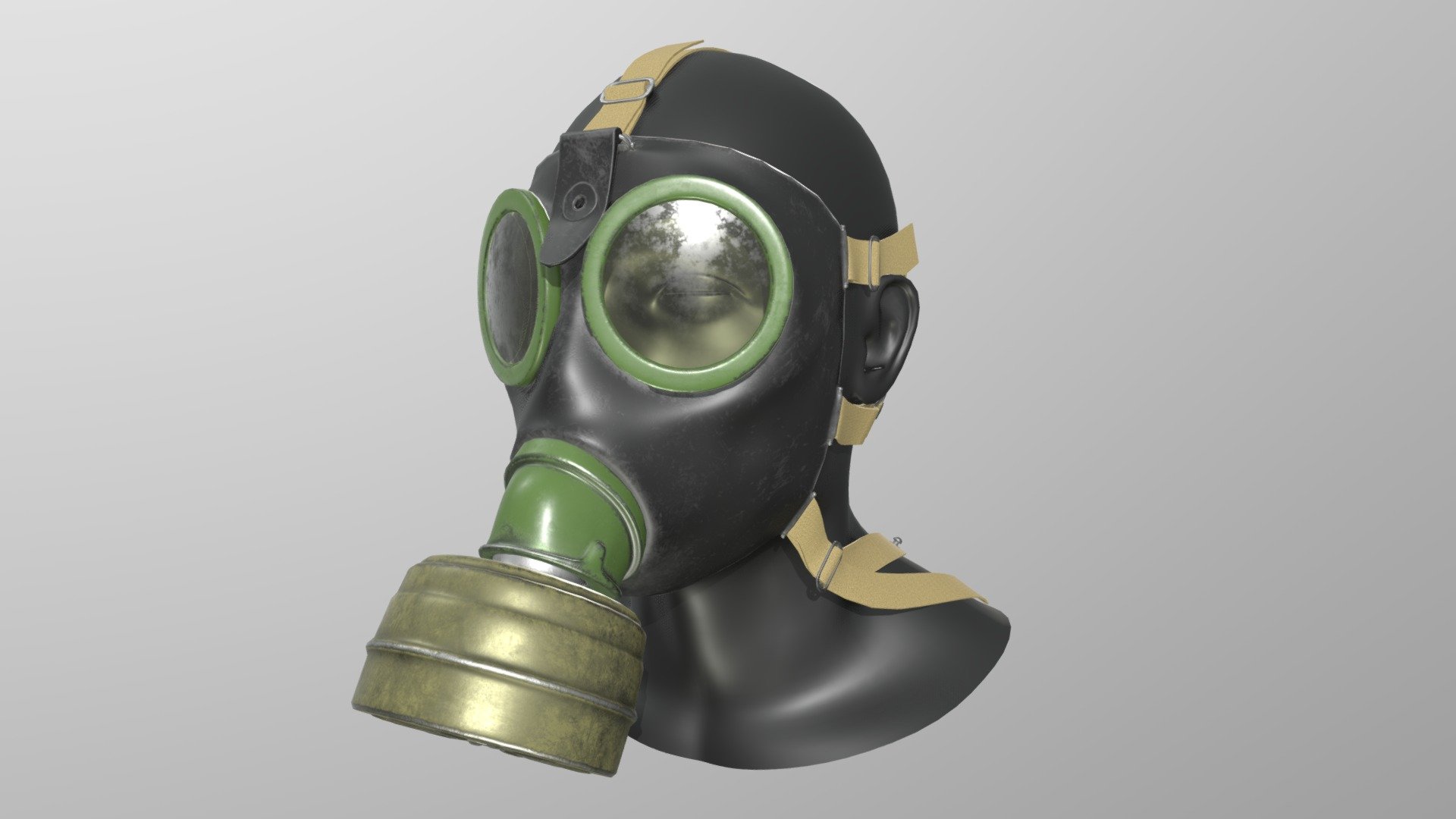 GM38 Gas mask 3d model