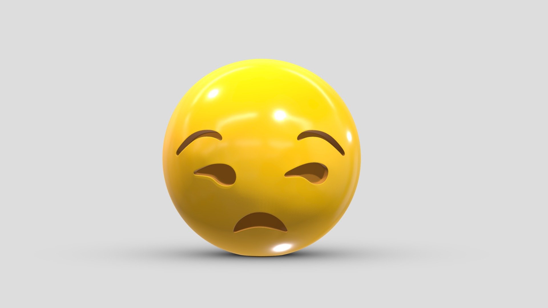 Apple Unamused Face 3d model