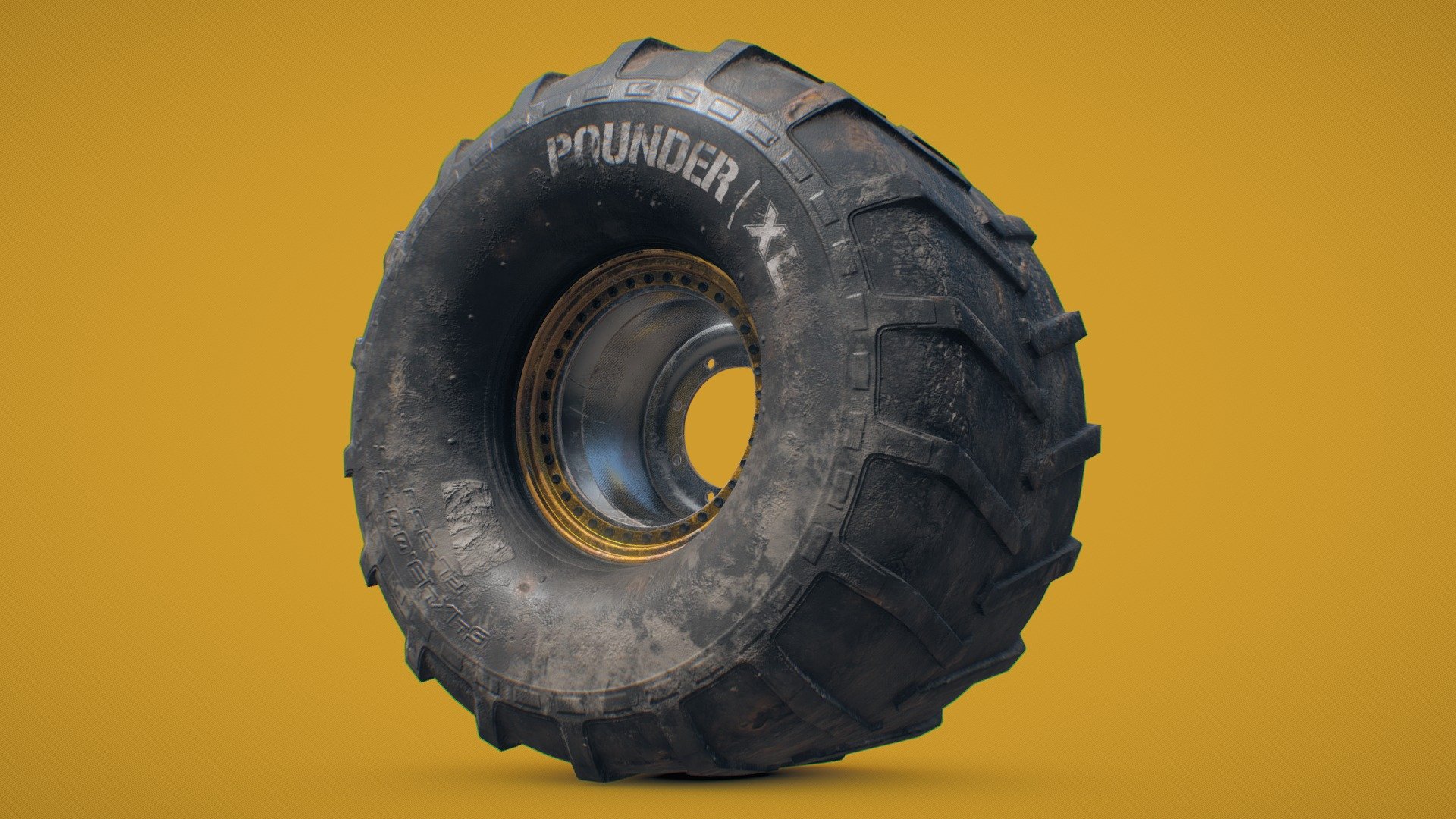 POUNDER XL (Monster Tire) 3d model