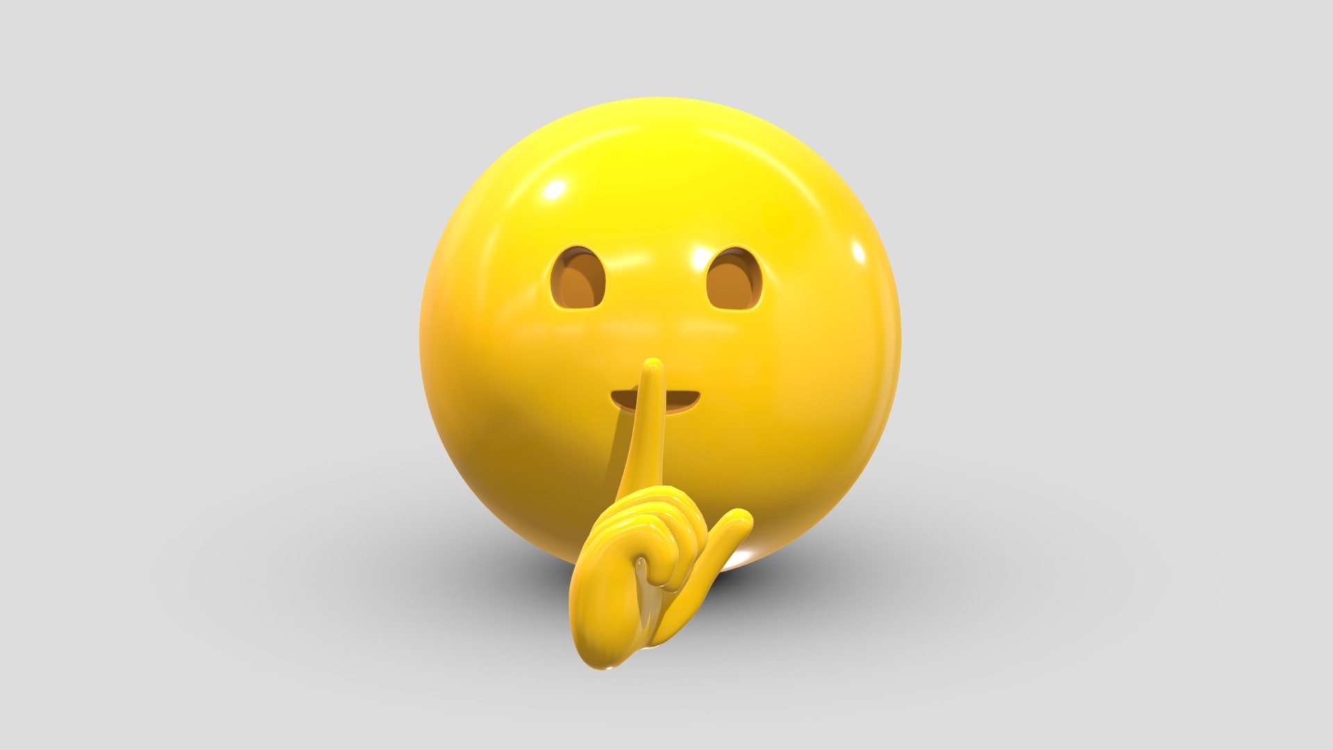 Apple Shushing Face 3d model