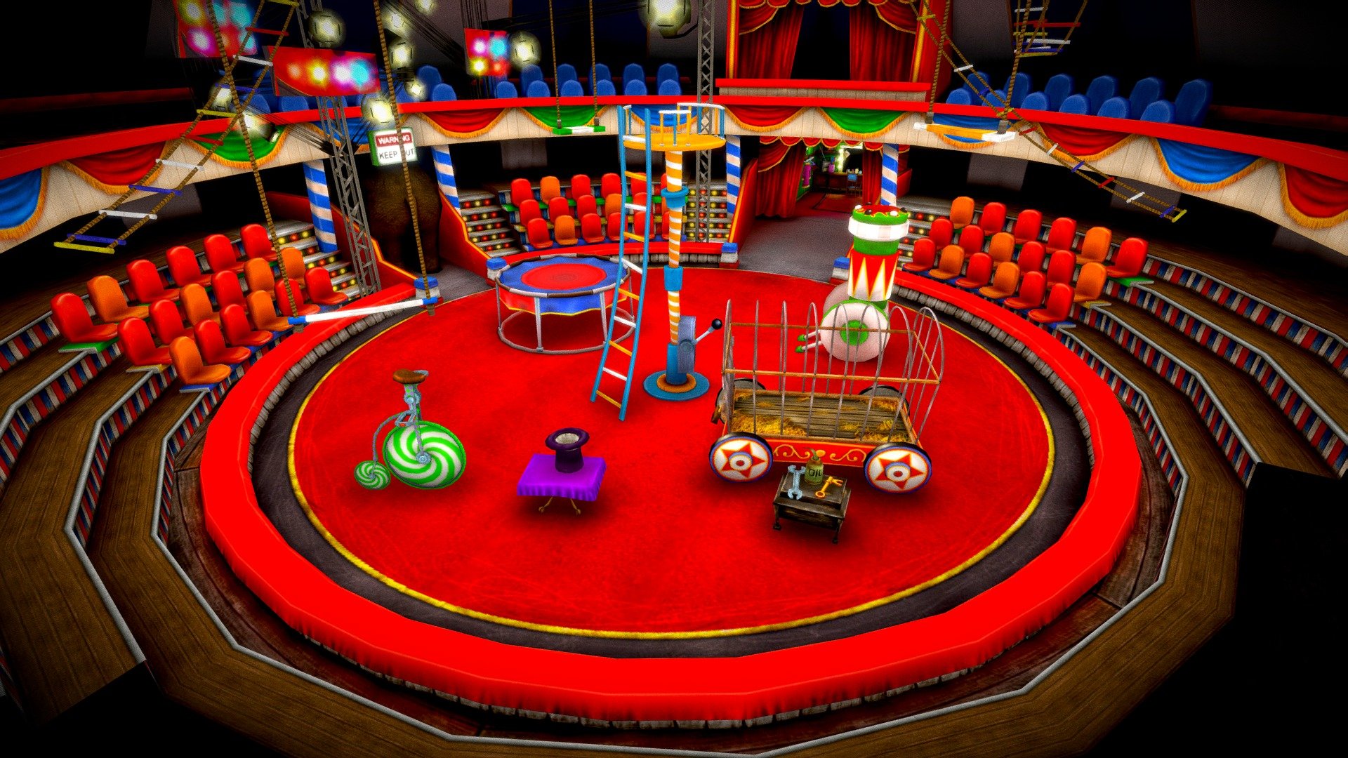 Circus Scene 3d model