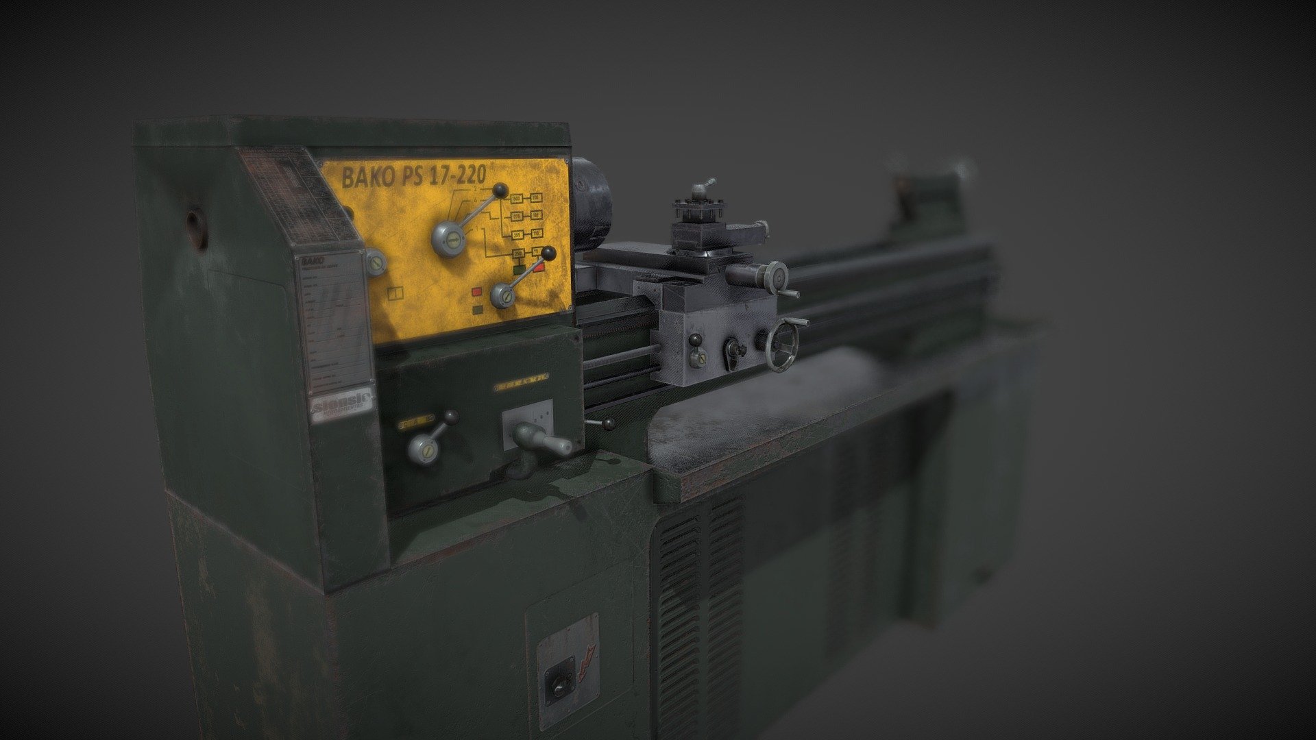 Old Lathe 3d model