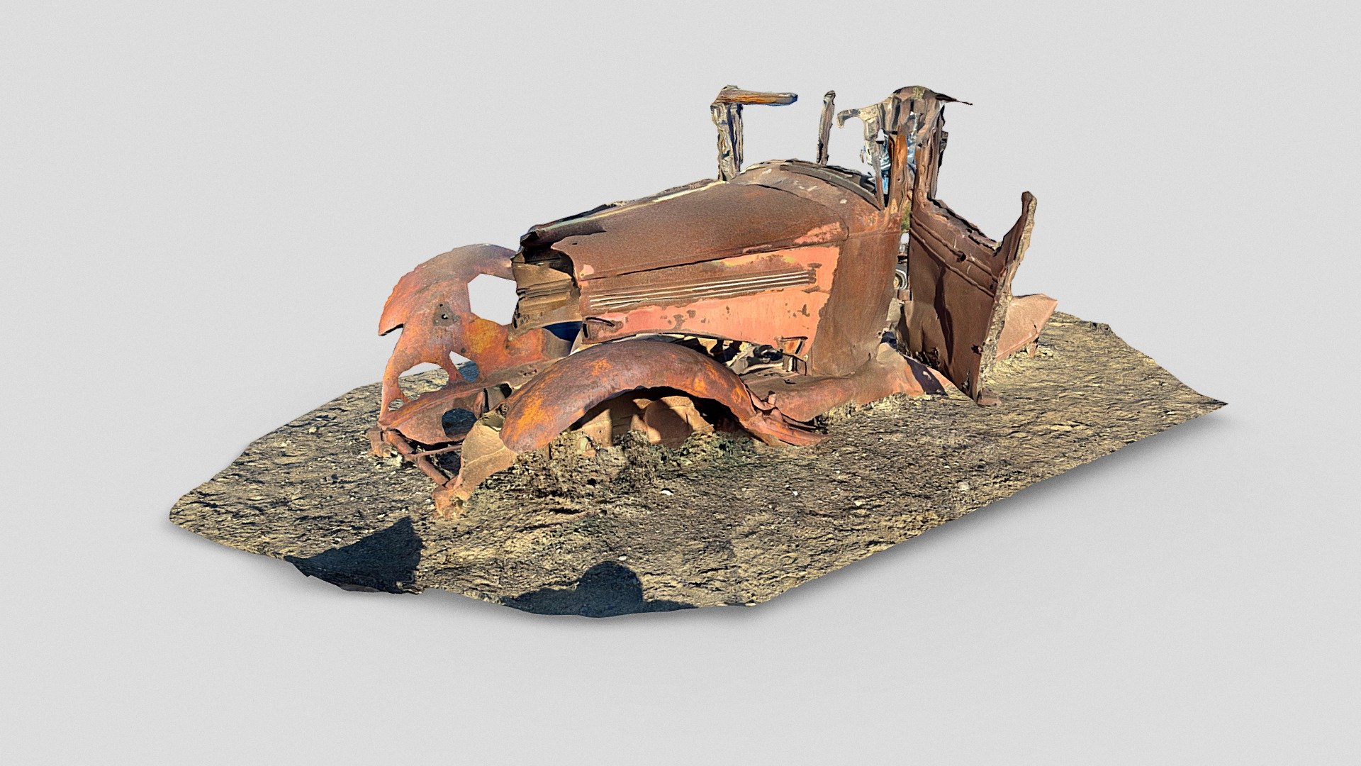 Day 332: Rusty car wreck (Ballarat, CA) 3d model