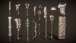 Fantasy Orc Weapon Set