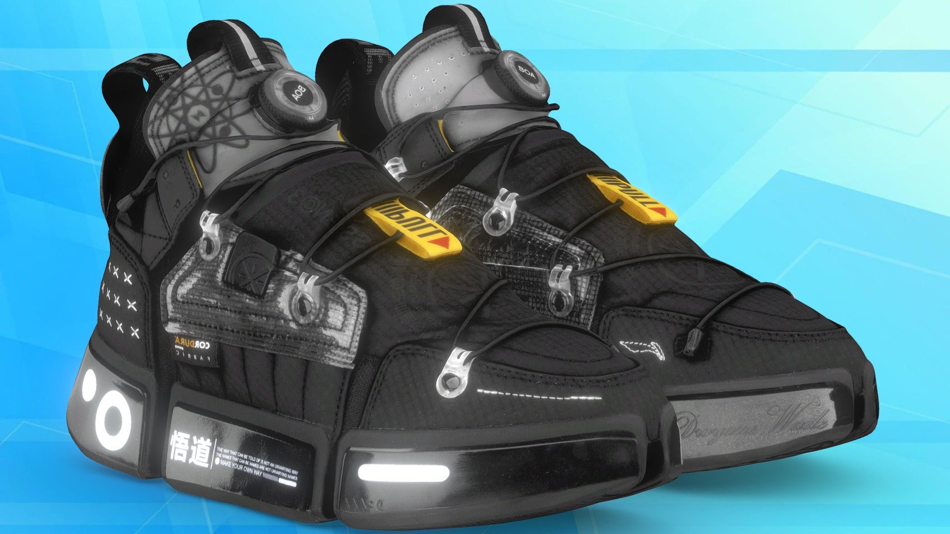 Cyberpunk Fashion Sneaker 5 Urban Techwear 3d model