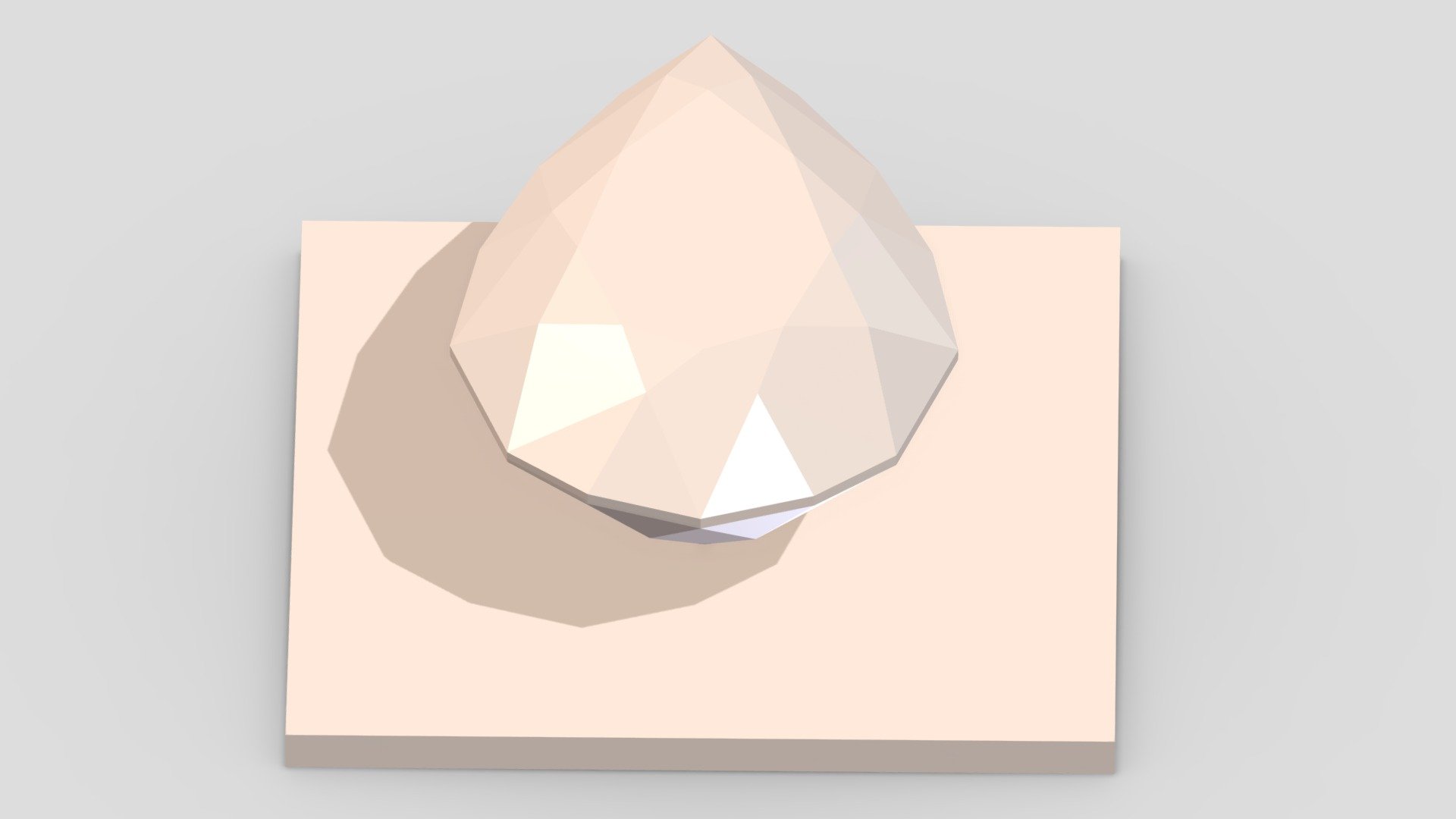 Pear Cut Diamond 3d model