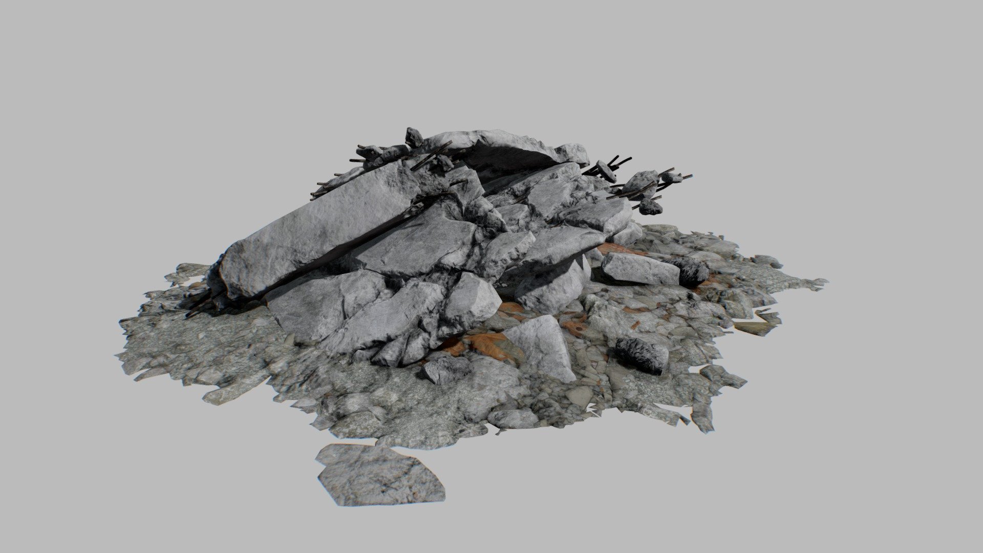 Ruin Debris Rubble 04 3d model