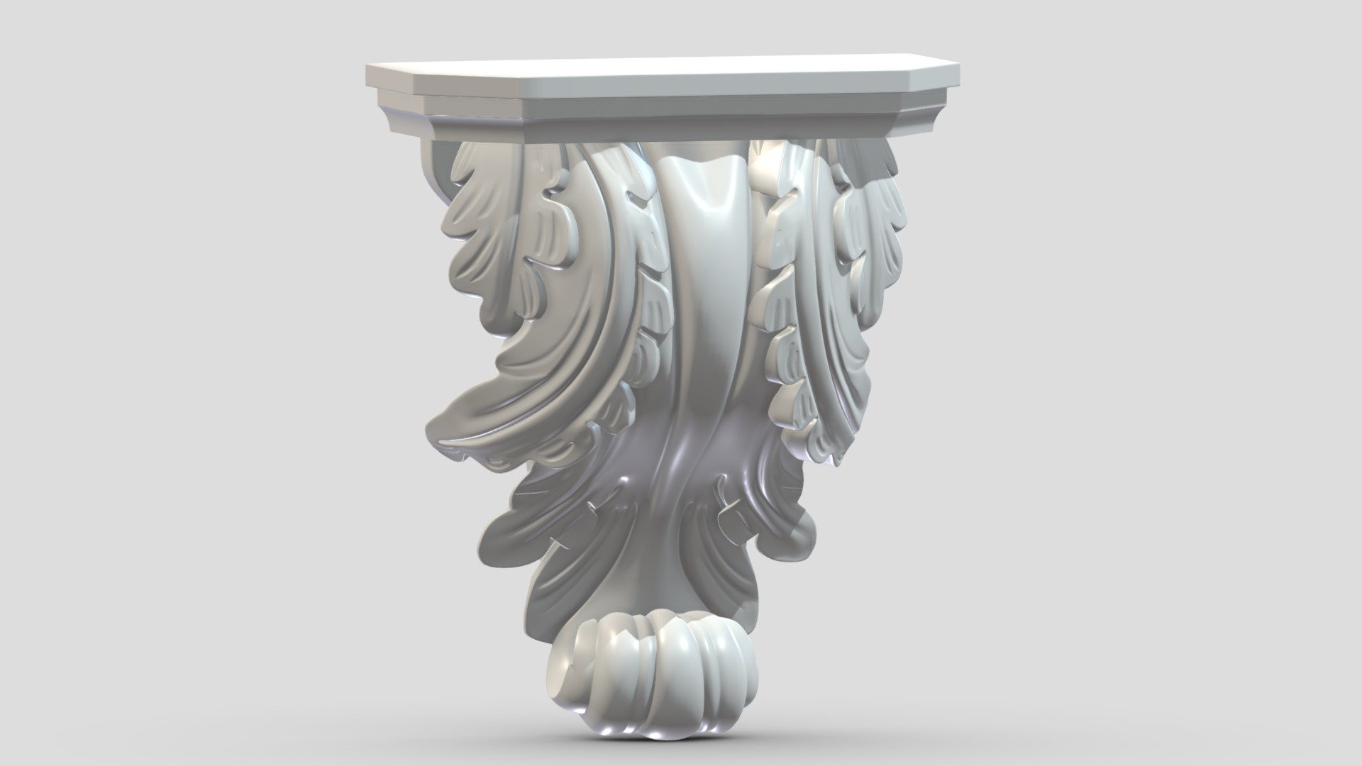 Scroll Corbel 04 3d model