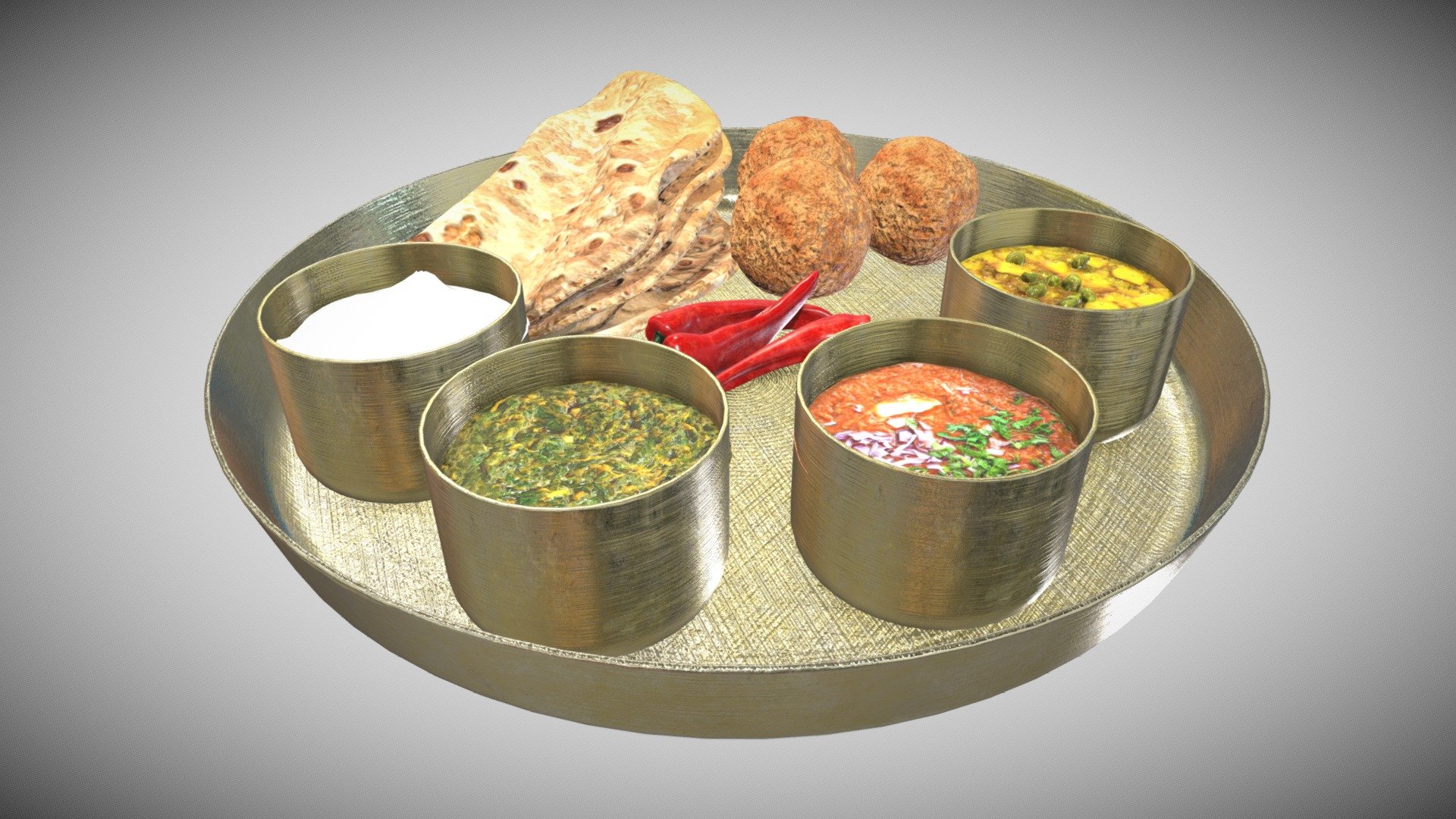 Indian Dish 3d model