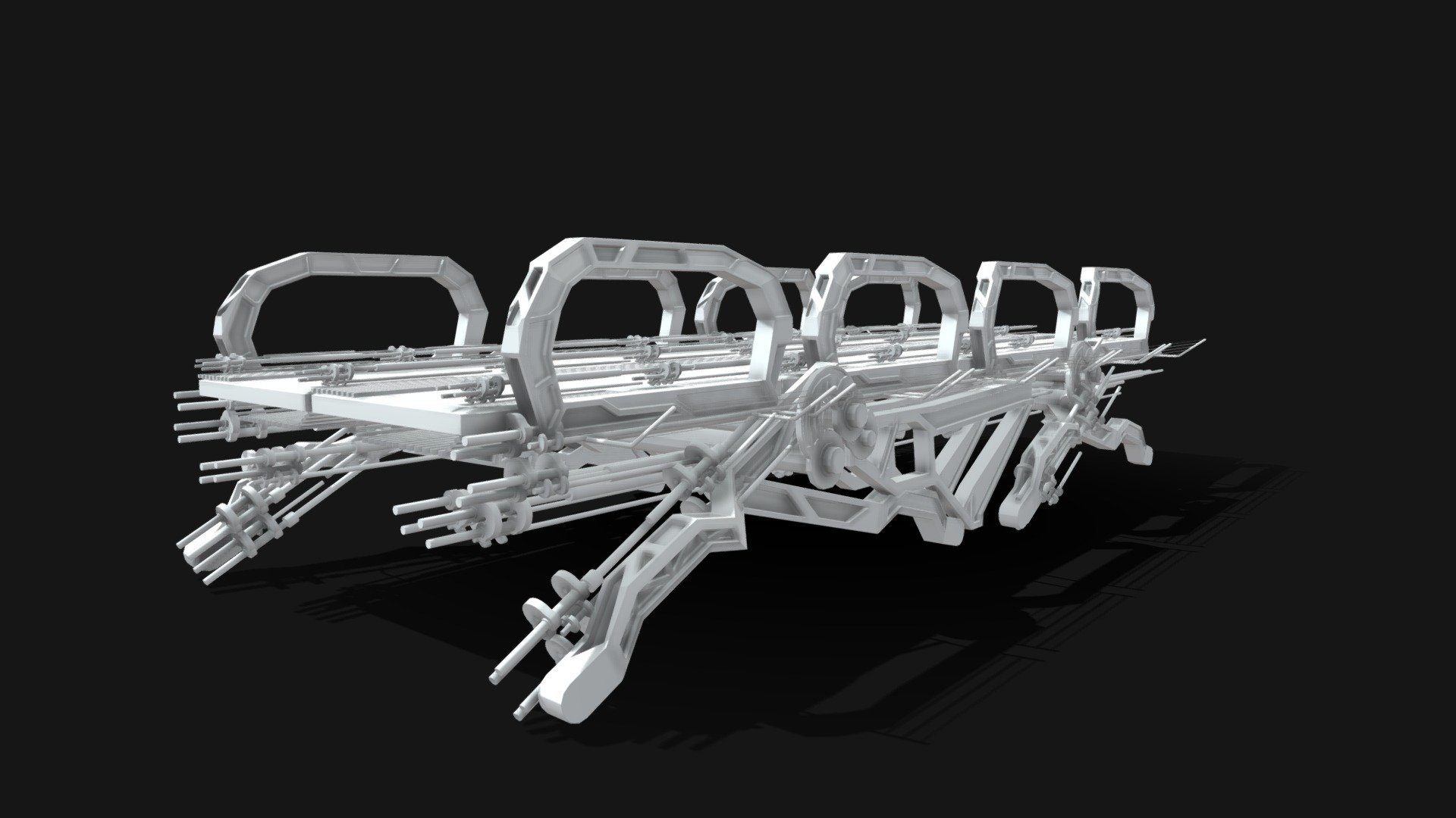 Futuristic scifi Modular Bridge 3d model