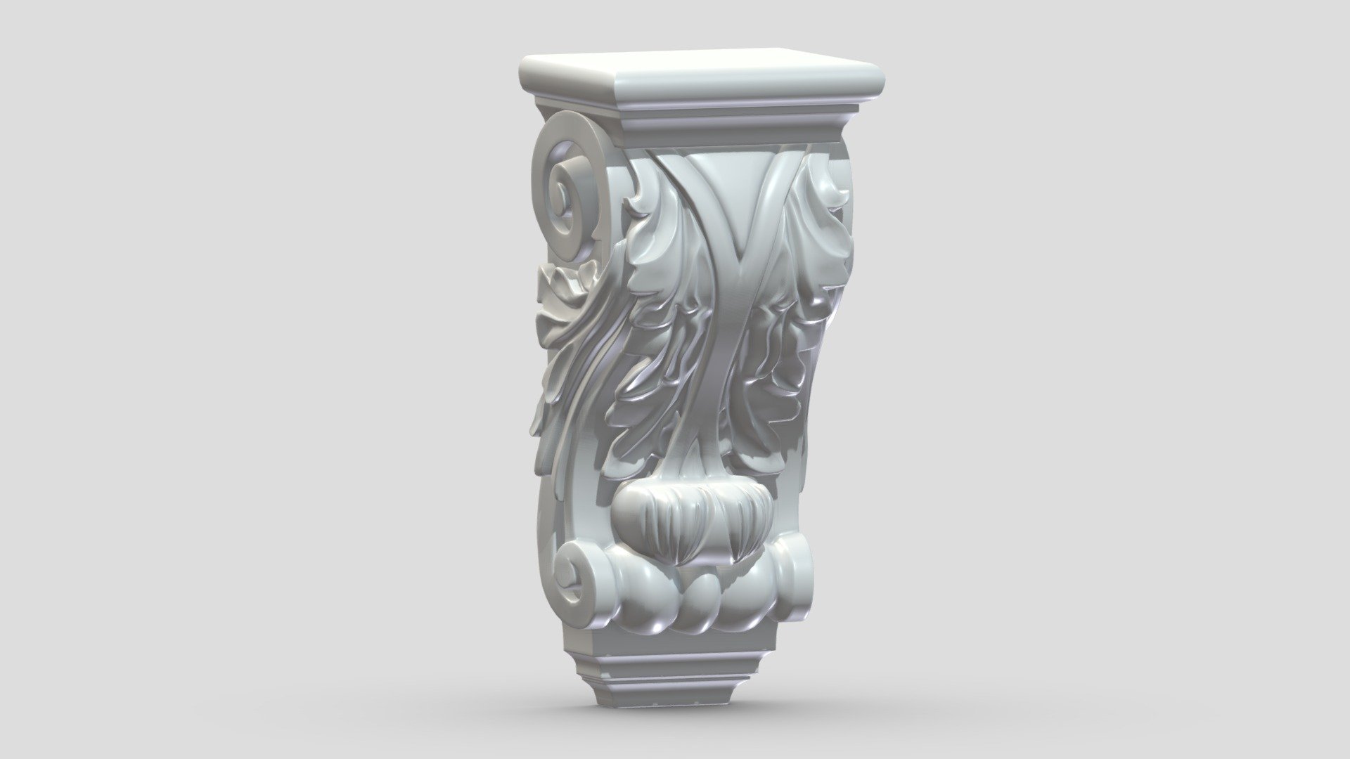 Scroll Corbel 16 3d model