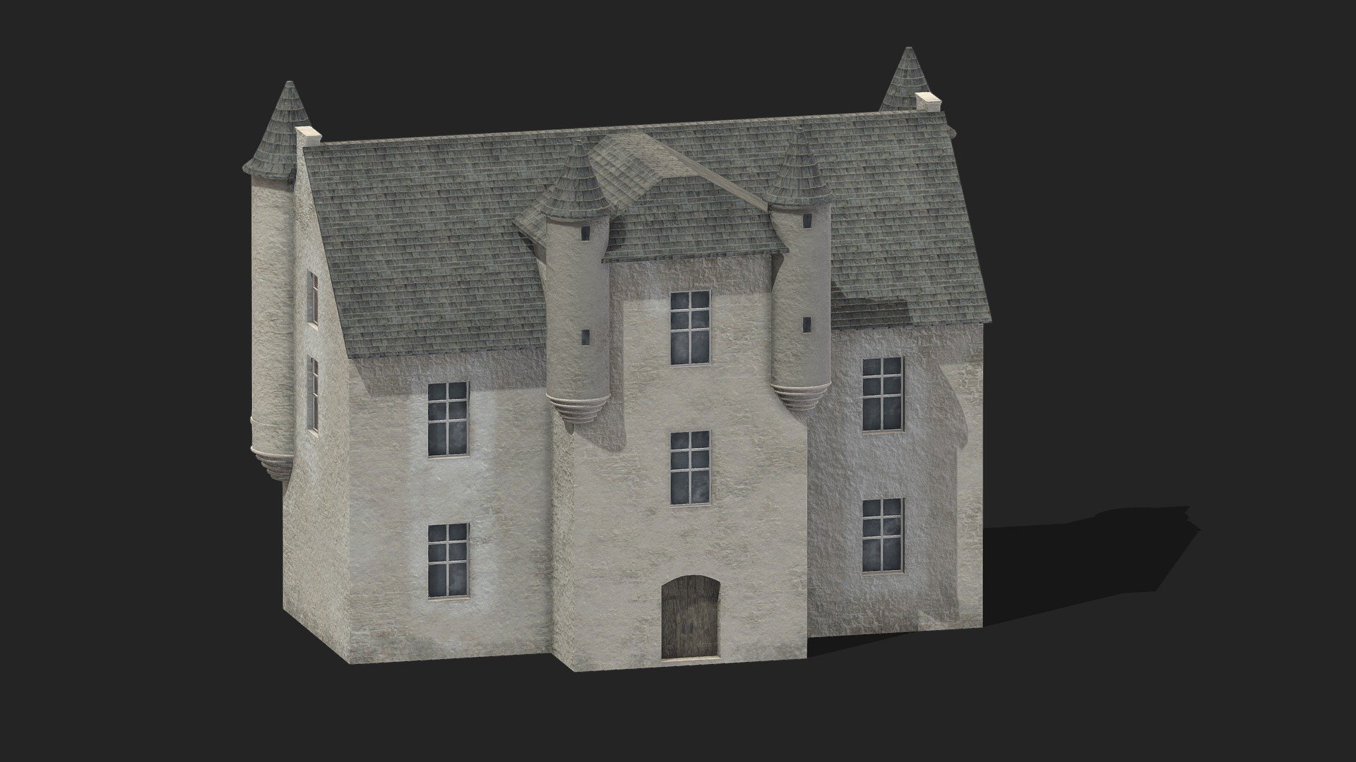 Castle Medieval Middle Ages 07 Low Poly PBR 3d model