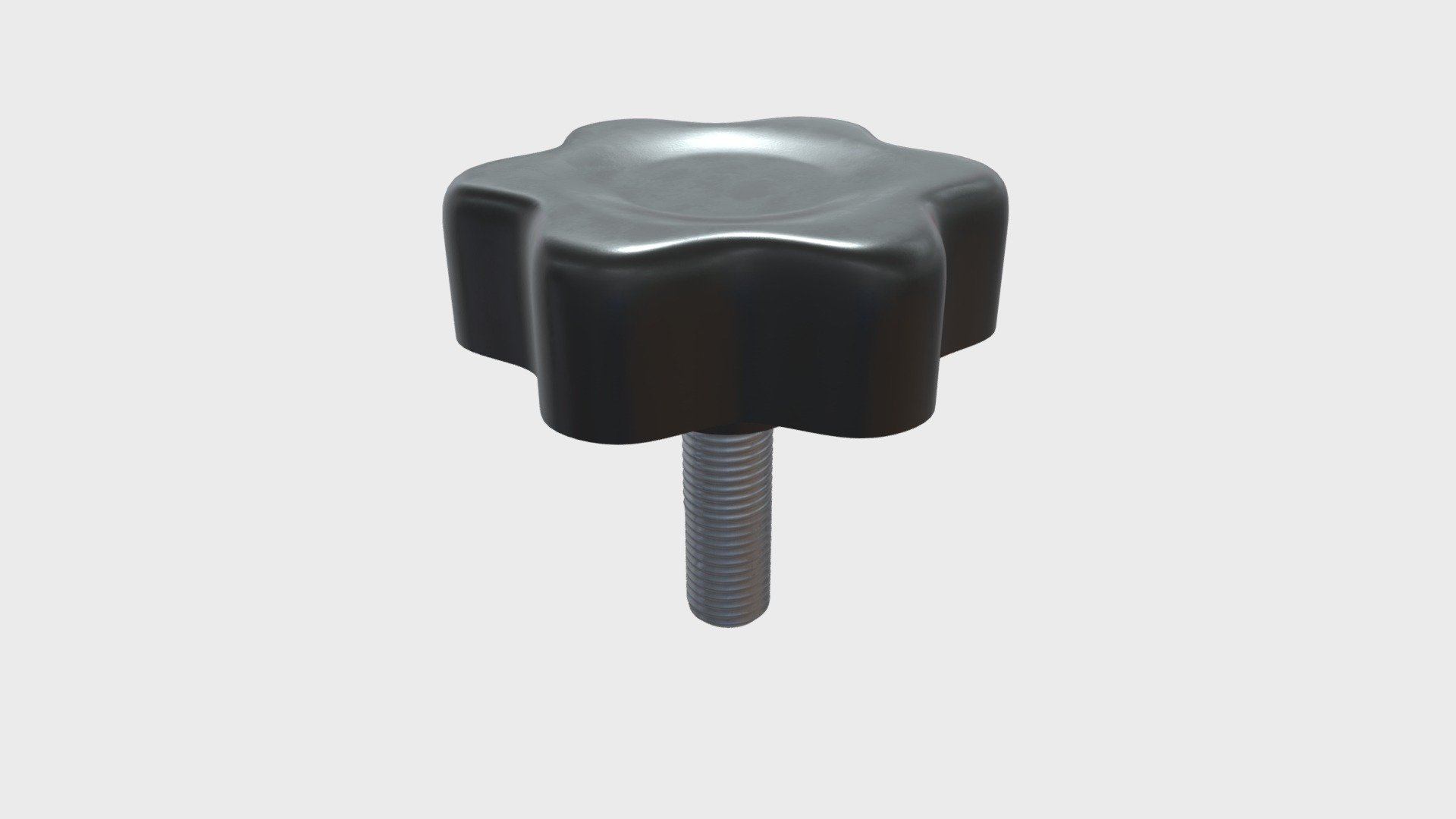 Knob with thread 2 3d model