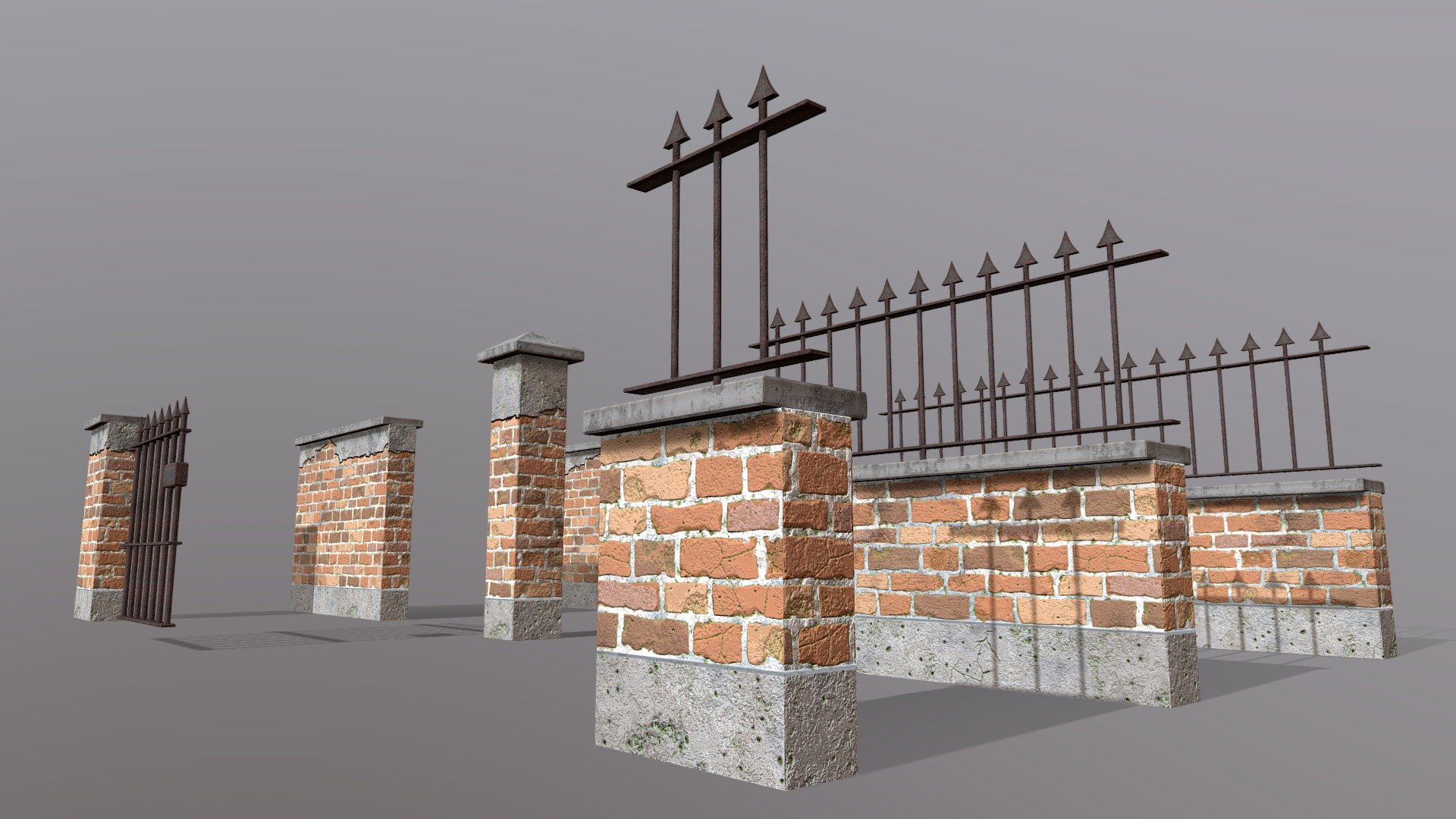 Brick Wall Pack PBR 3d model