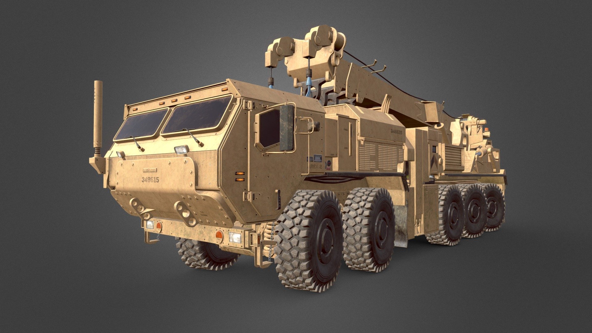 Oshkosh LVSR Military Recovery Heavy Truck 3d model