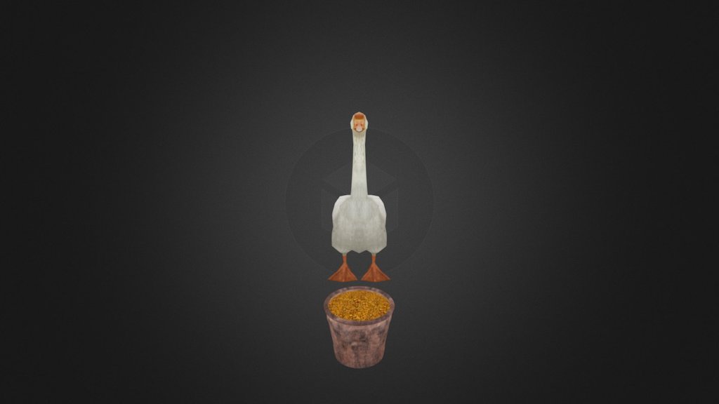 Goose_action 3d model