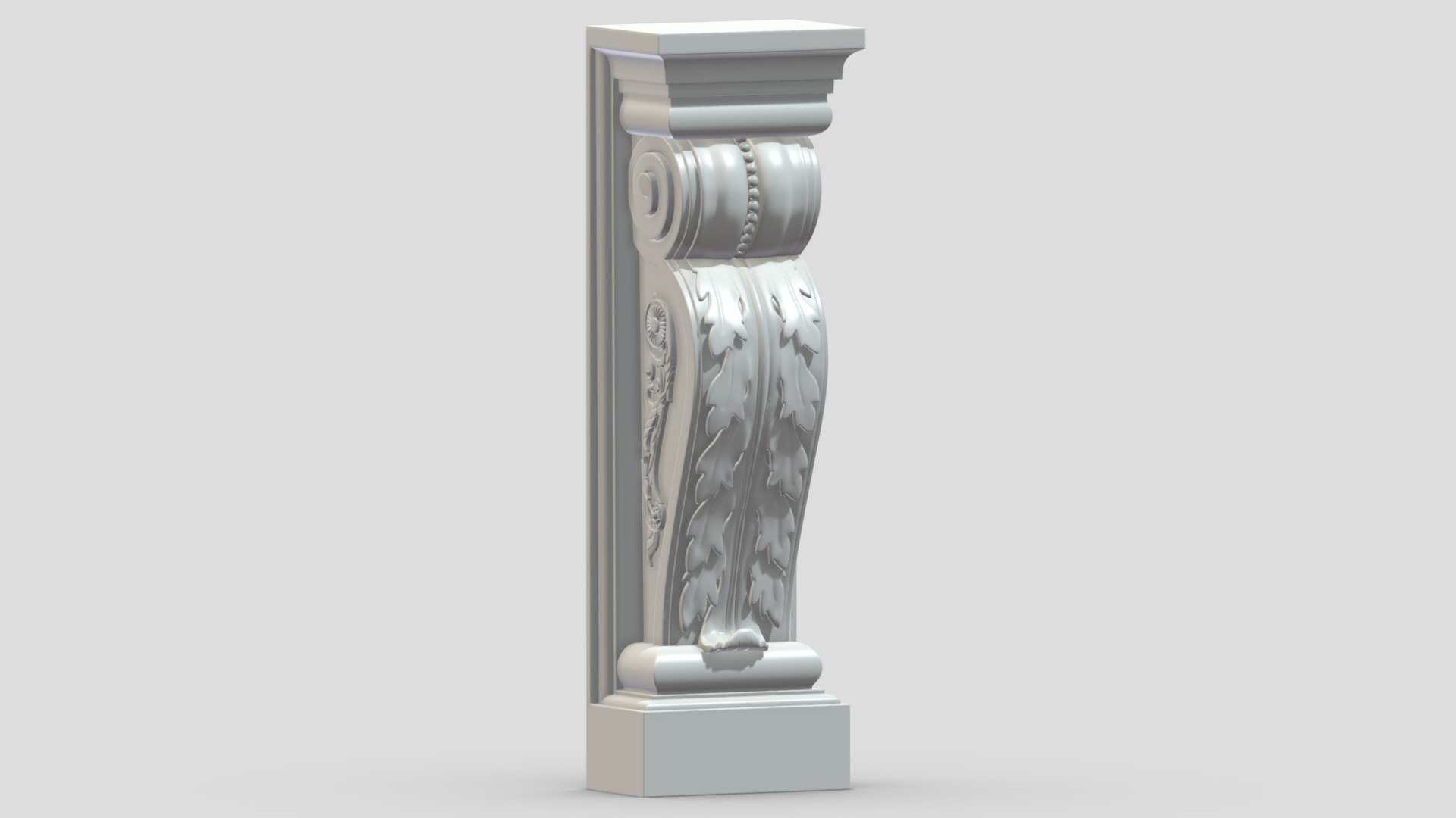 Scroll Corbel 49 3d model