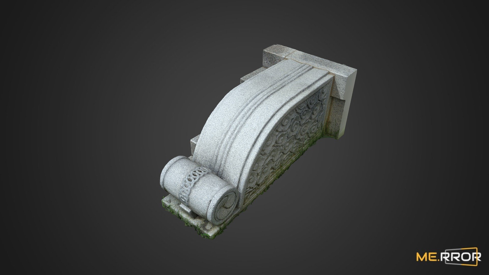 Stone Stair Side Deco 3d model