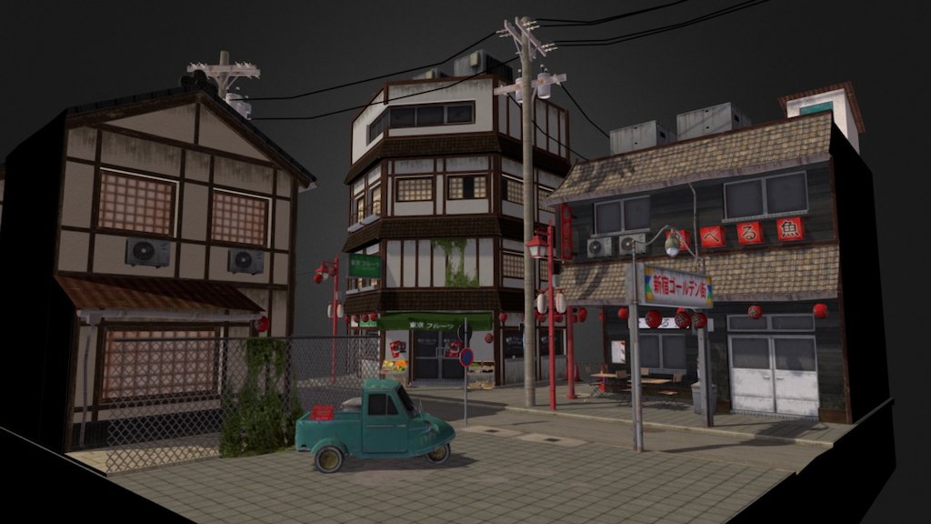 City scene Tokyo 3d model