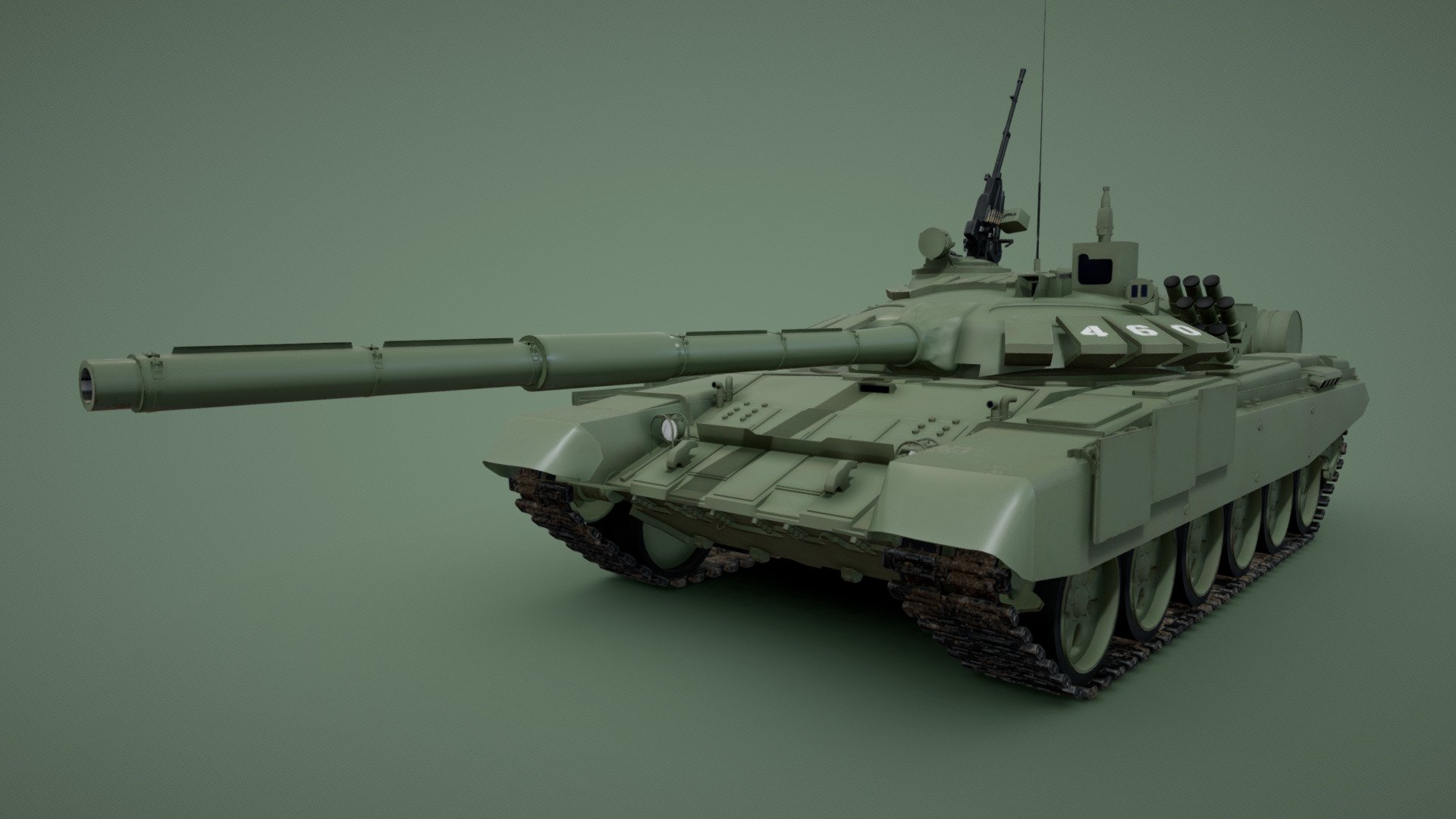 T-72 B3 Main Battle Tank 3d model